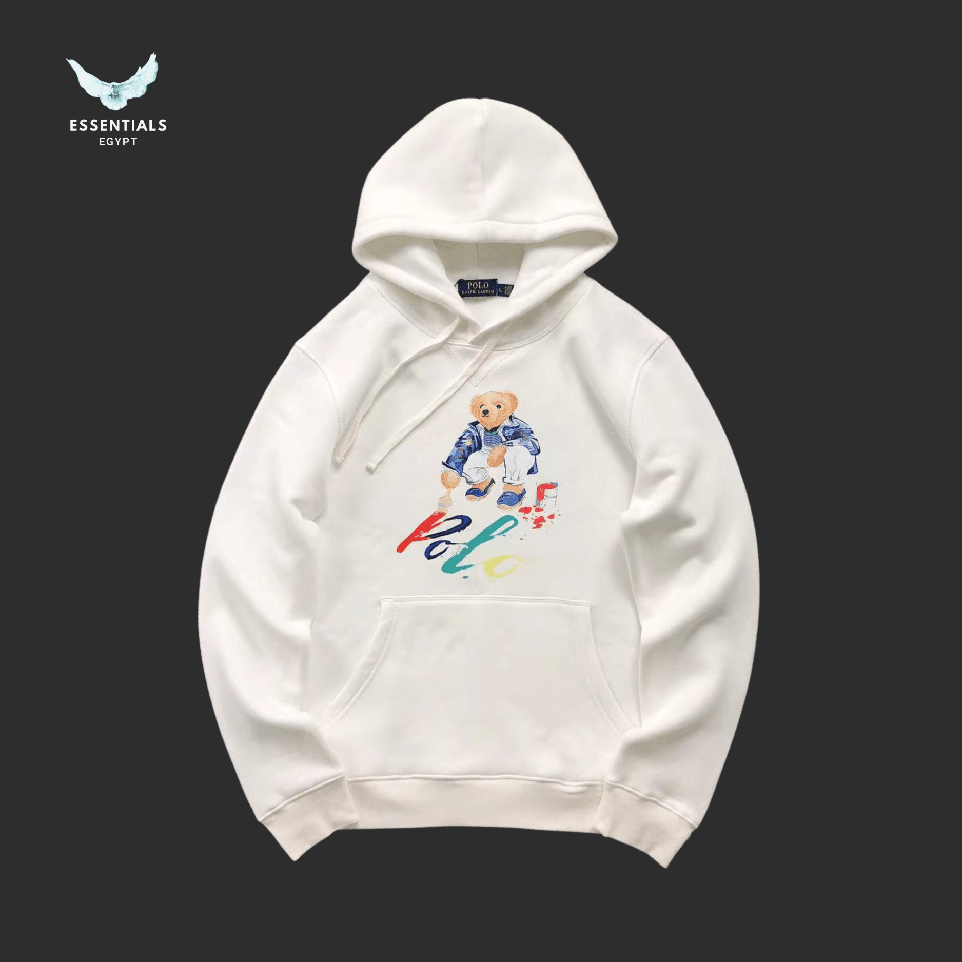 Ralph Lauren Hoodie – Bear with Flag Print - ESSENTIALS EGYPT