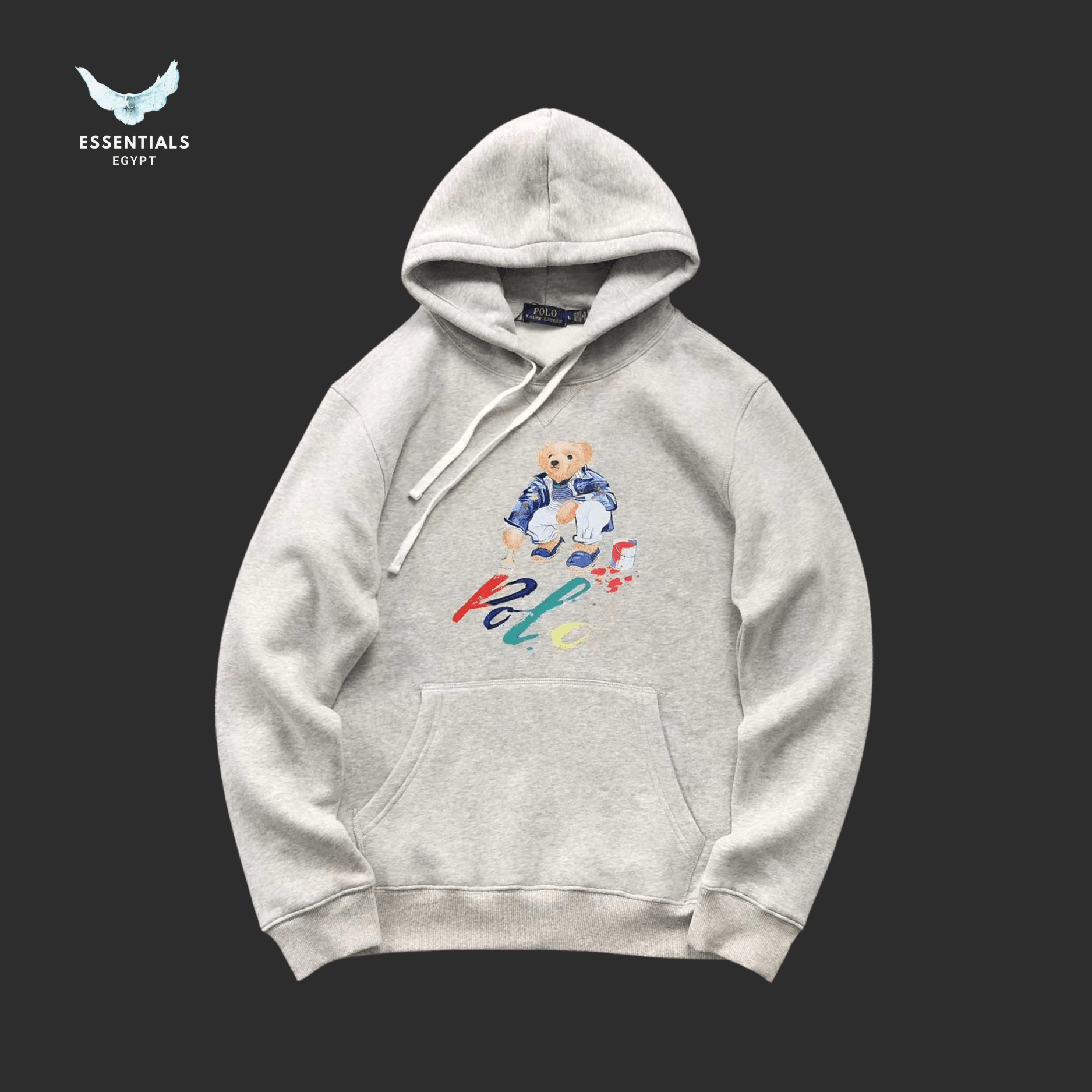 Ralph Lauren Hoodie – Bear with Flag Print - ESSENTIALS EGYPT
