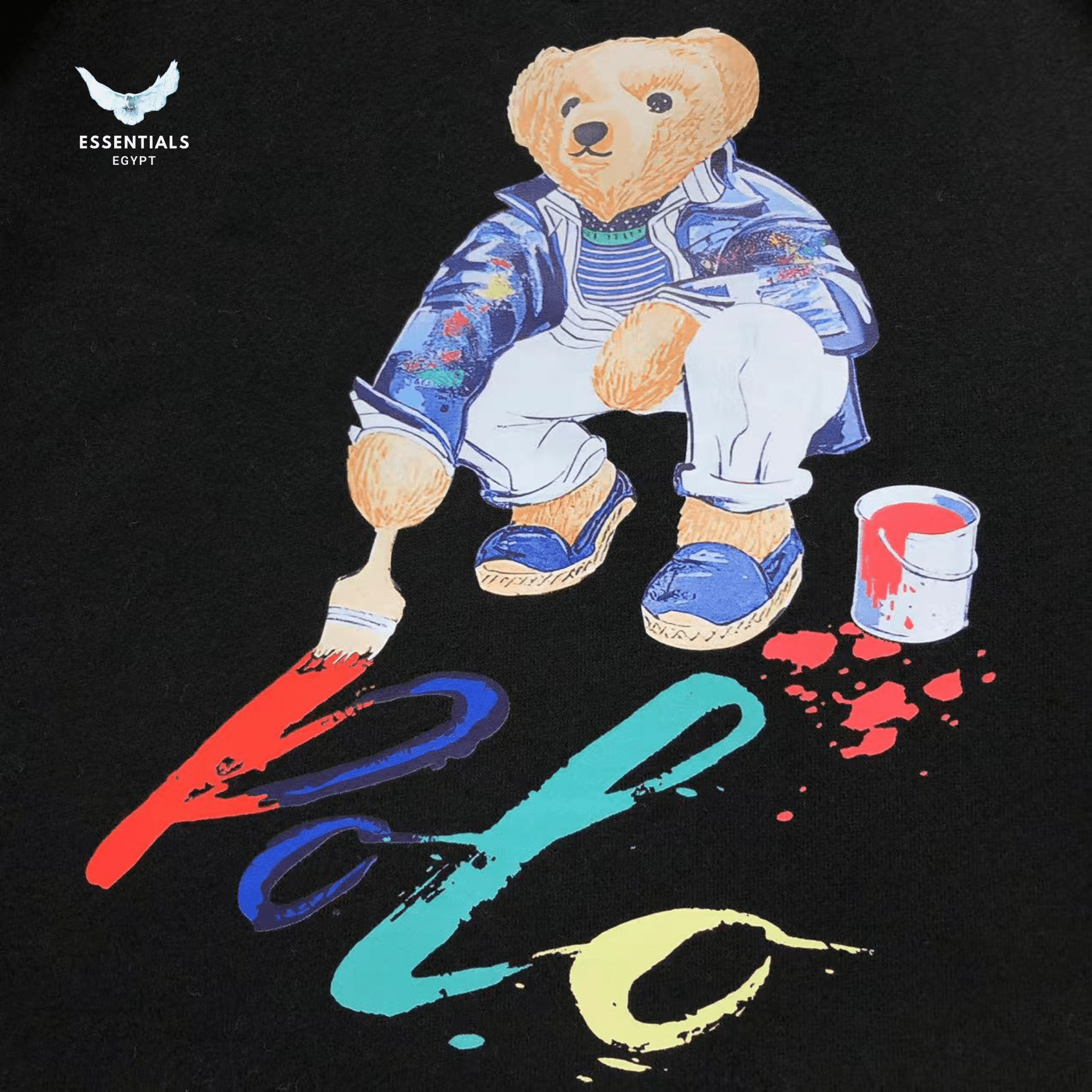 Ralph Lauren Hoodie – Bear with Flag Print - ESSENTIALS EGYPT