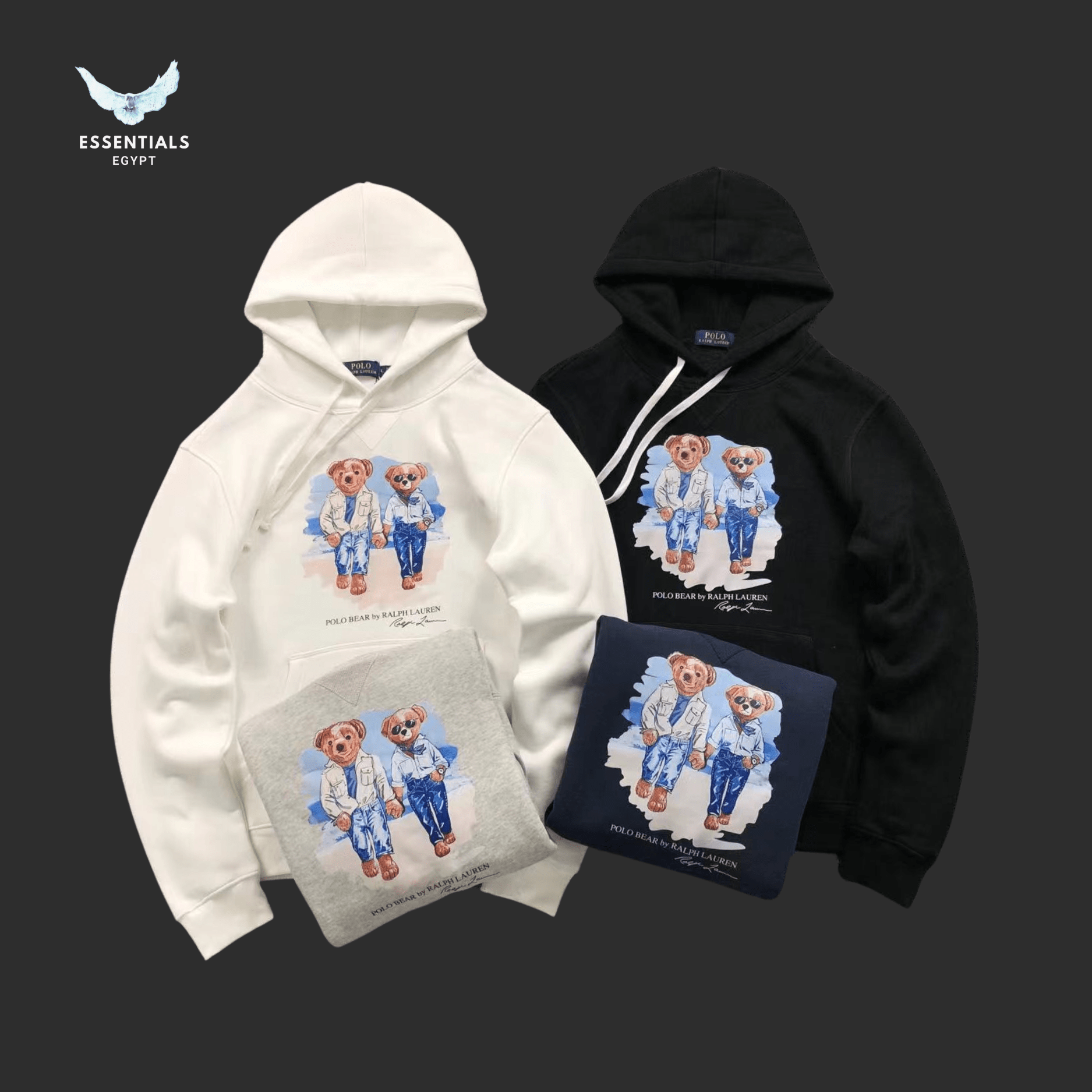 Ralph Lauren Hoodie – Twin Bear Print - ESSENTIALS EGYPT
