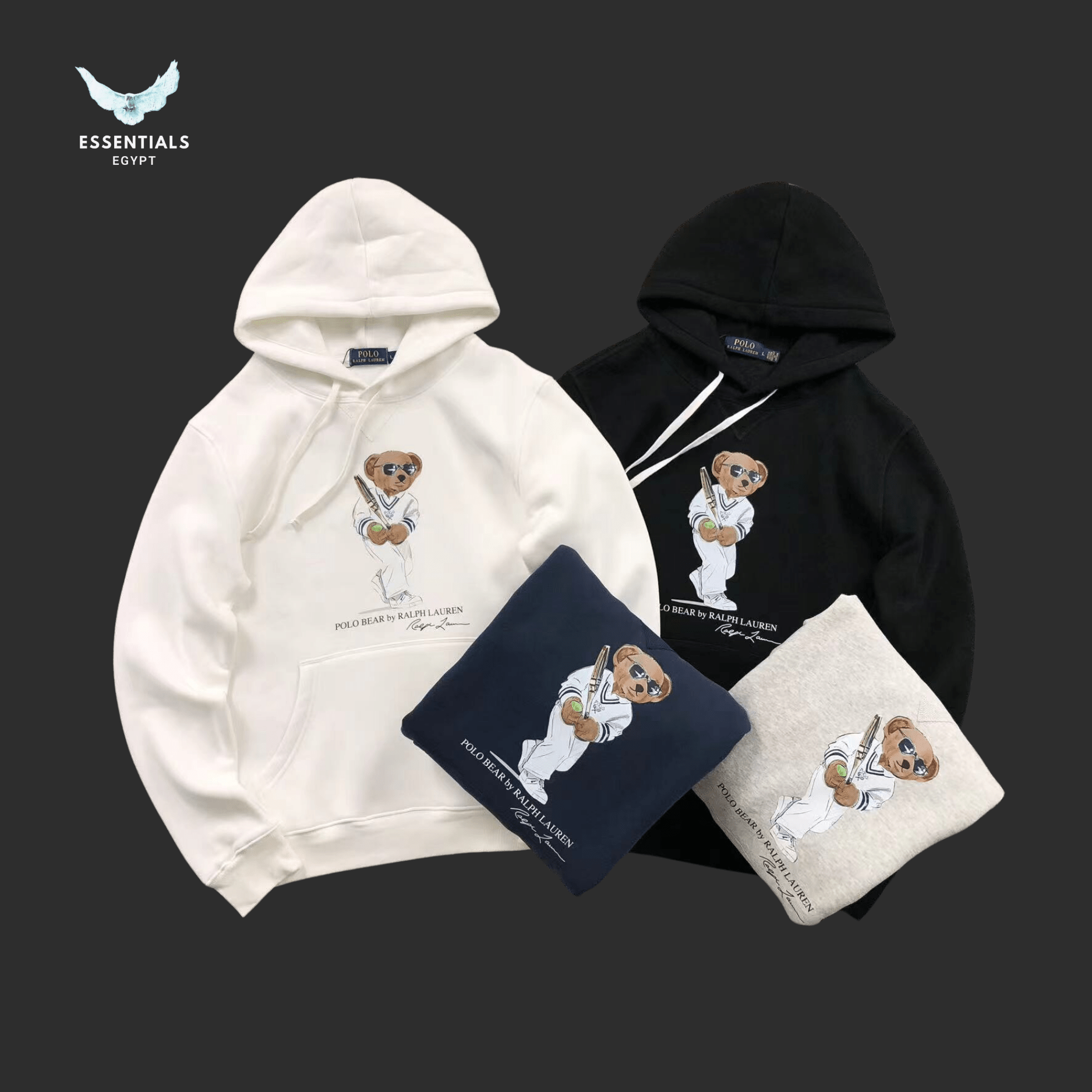 Ralph Lauren Hoodie – Bear in Rugby Jersey - ESSENTIALS EGYPT