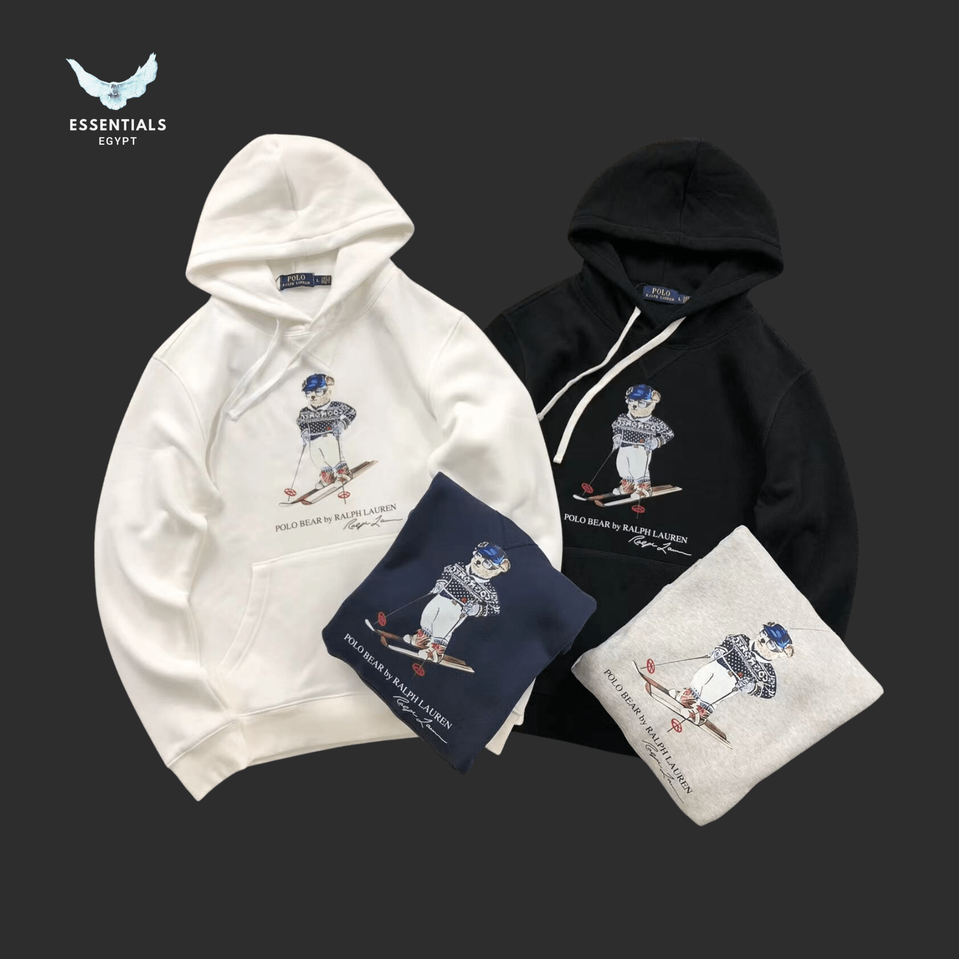 Ralph Lauren Hoodie – Bear in Suit and Tie - ESSENTIALS EGYPT