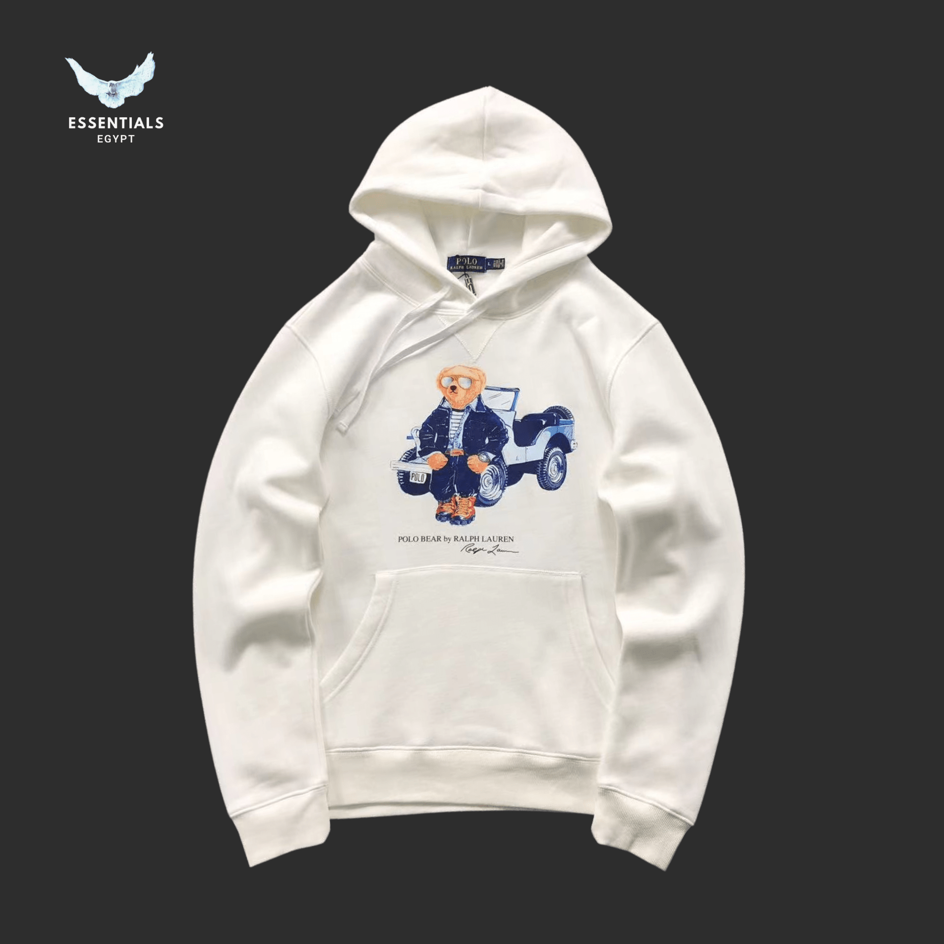 Ralph Lauren Hoodie – Bear with Blue Car - ESSENTIALS EGYPT