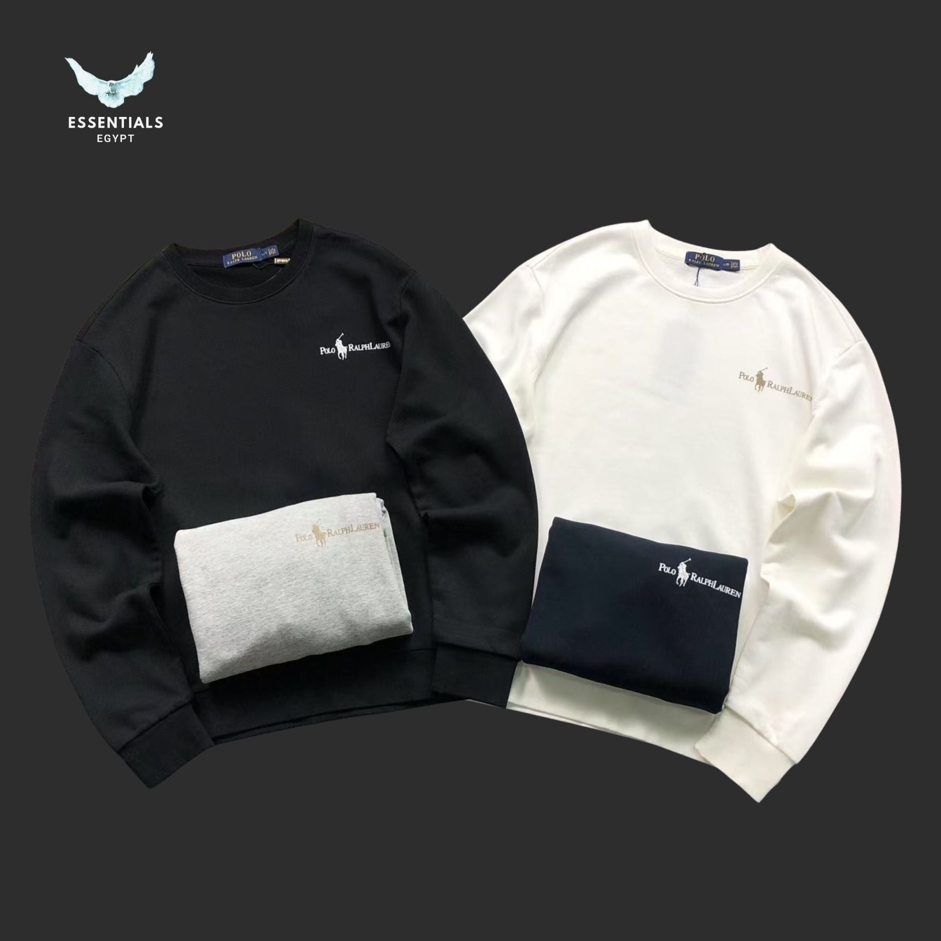 Ralph Lauren Sweatshirt – Embroidered Signature - ESSENTIALS EGYPT