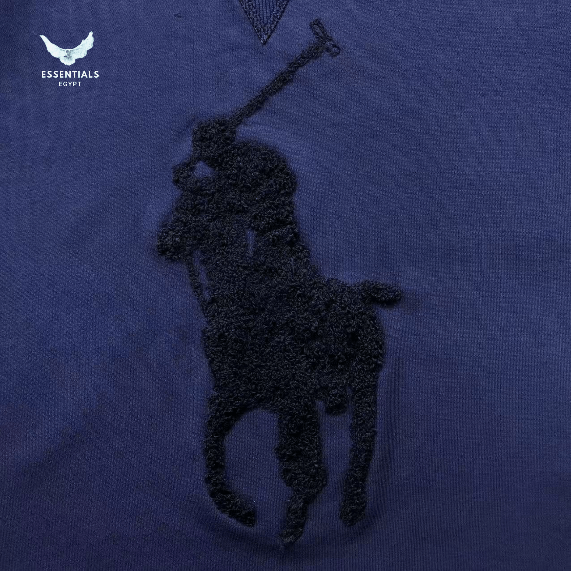 Ralph Lauren Big Pony Sweatshirt – White & Navy - ESSENTIALS EGYPT