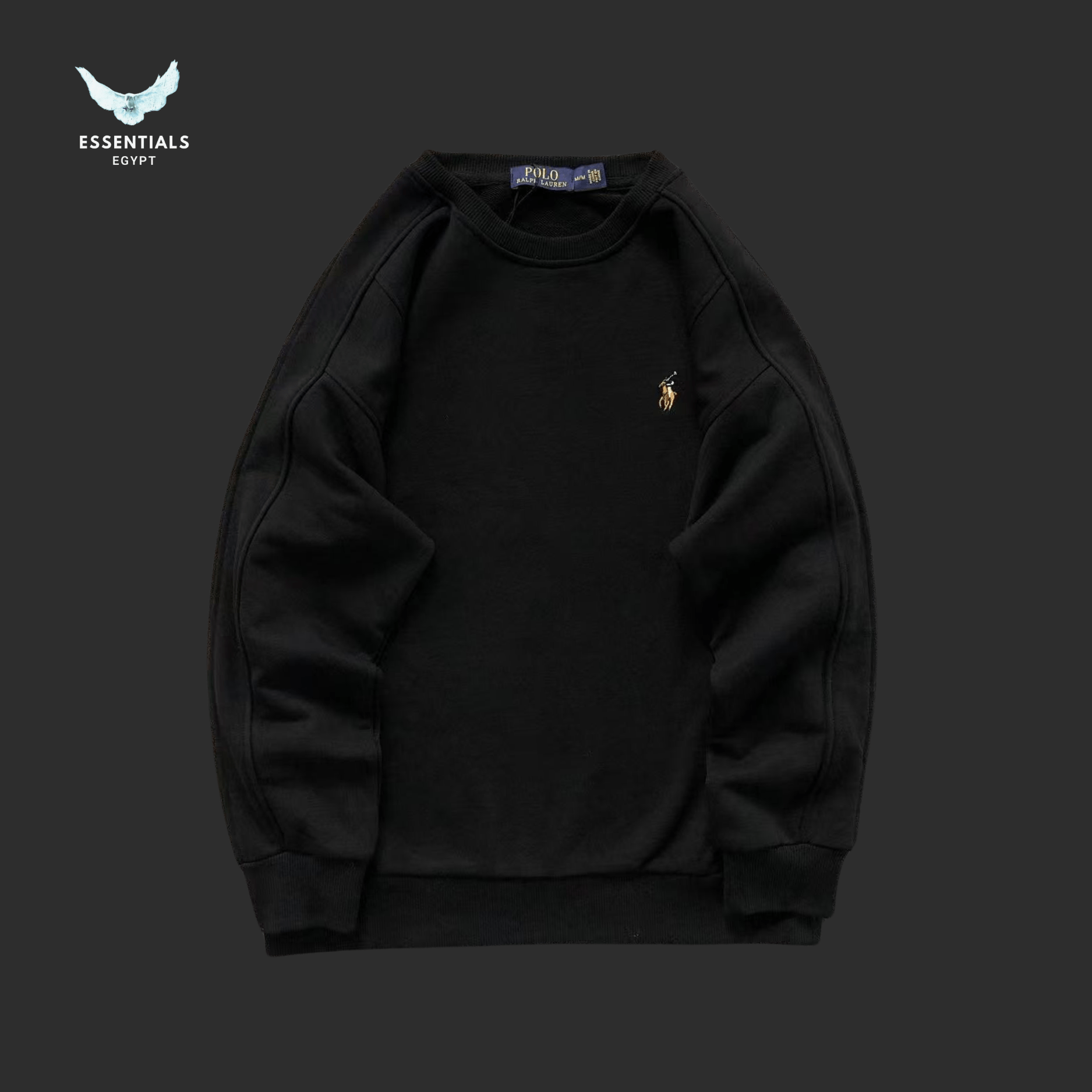 Ralph Lauren Essential Crewneck – Black & White - ESSENTIALS EGYPT