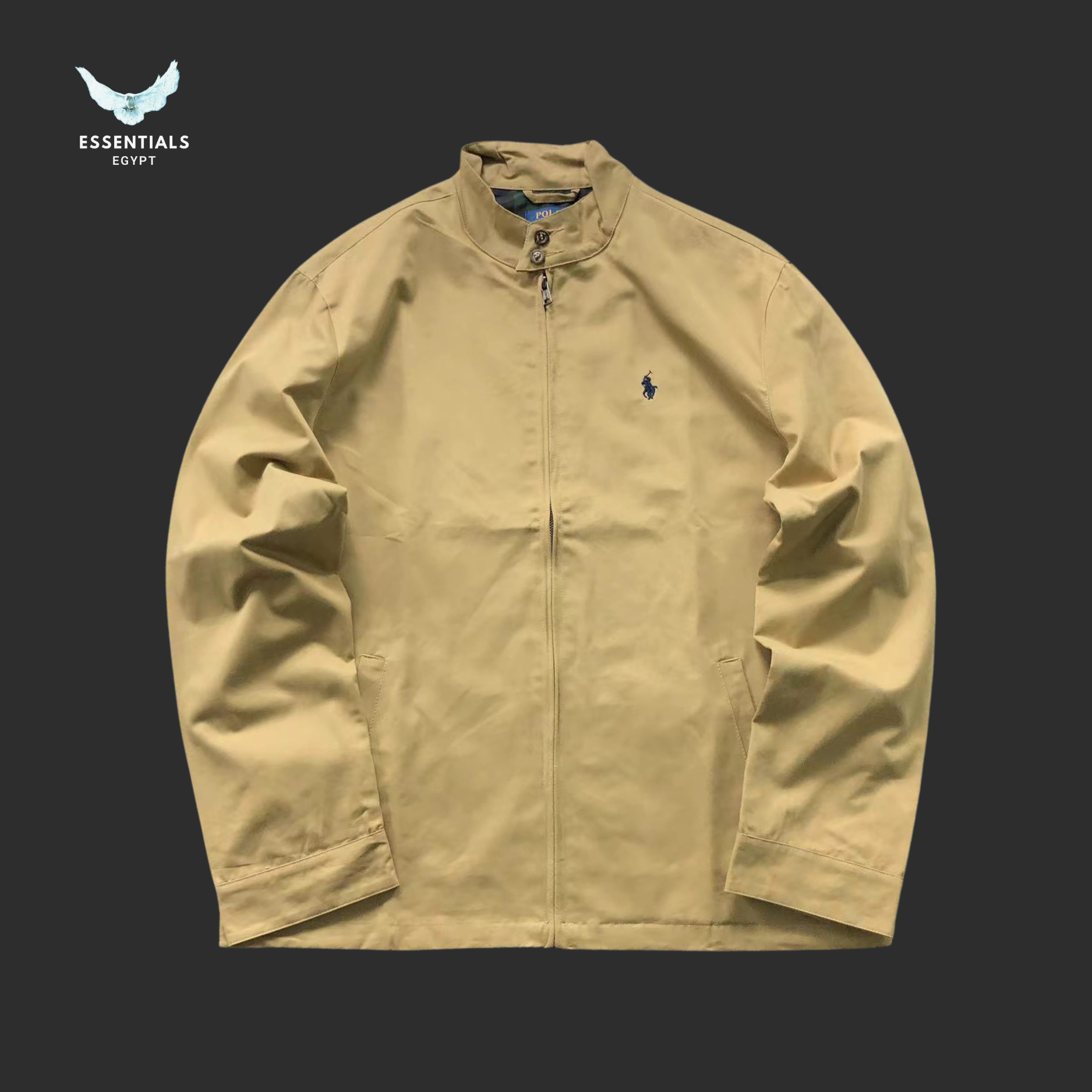 Ralph Lauren Harrington Jacket Beige Navy