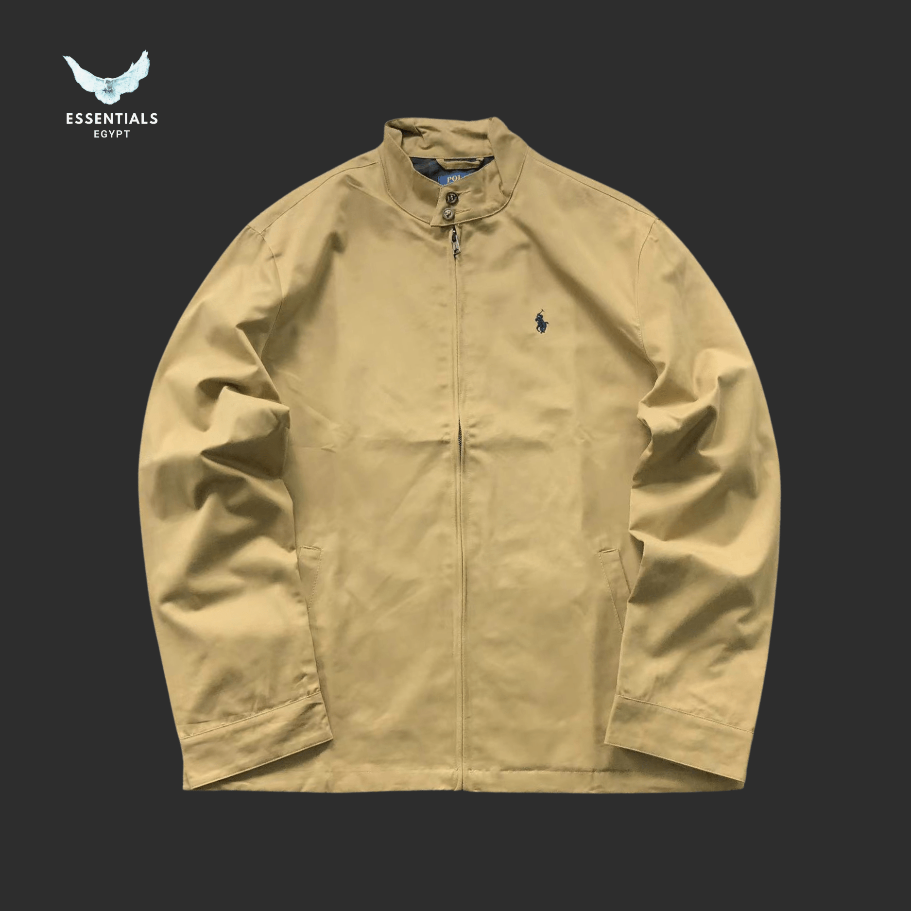 Ralph Lauren Harrington Jacket Beige Navy - ESSENTIALS EGYPT