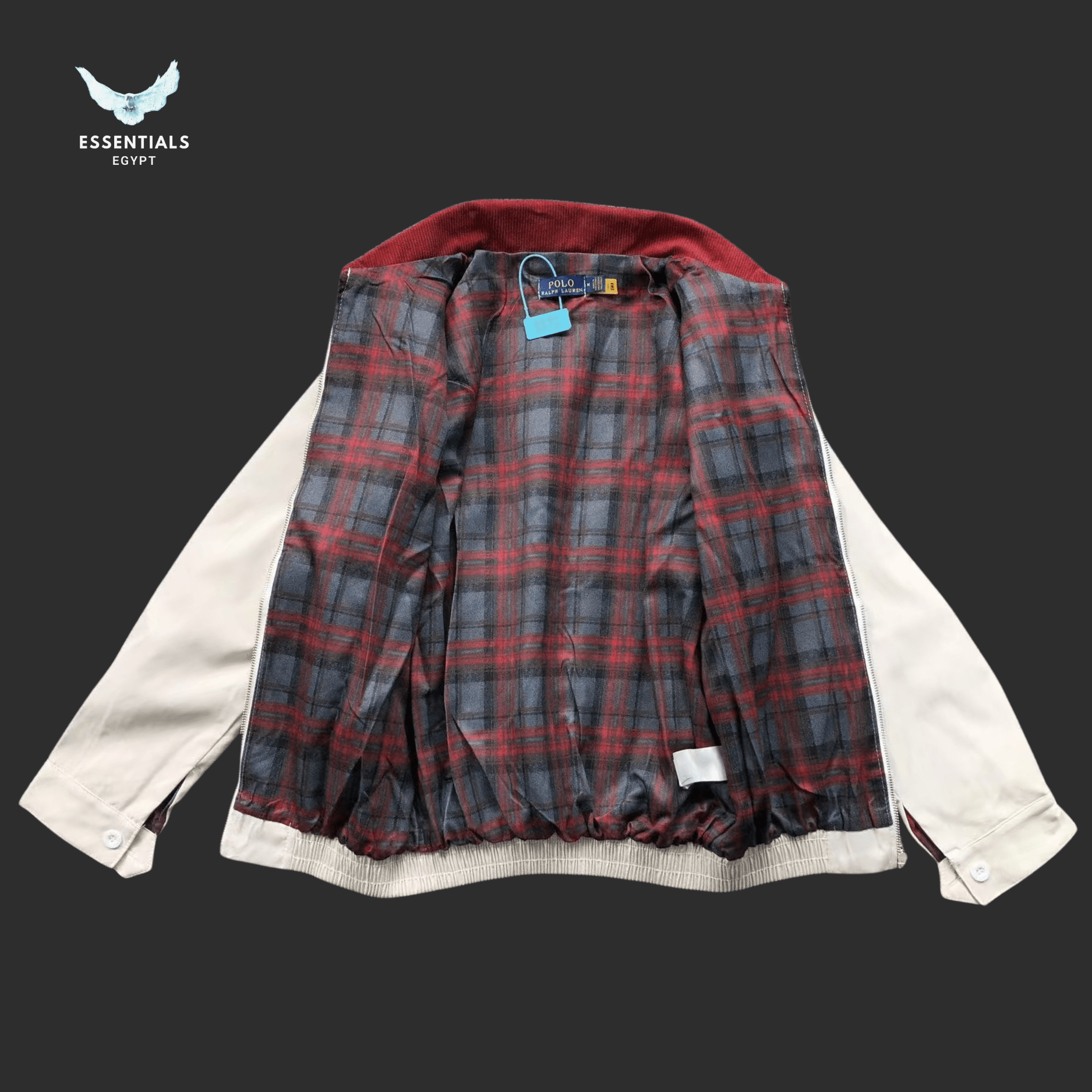 Ralph Lauren Windbreaker Jacket – Red Collar Detail - ESSENTIALS EGYPT