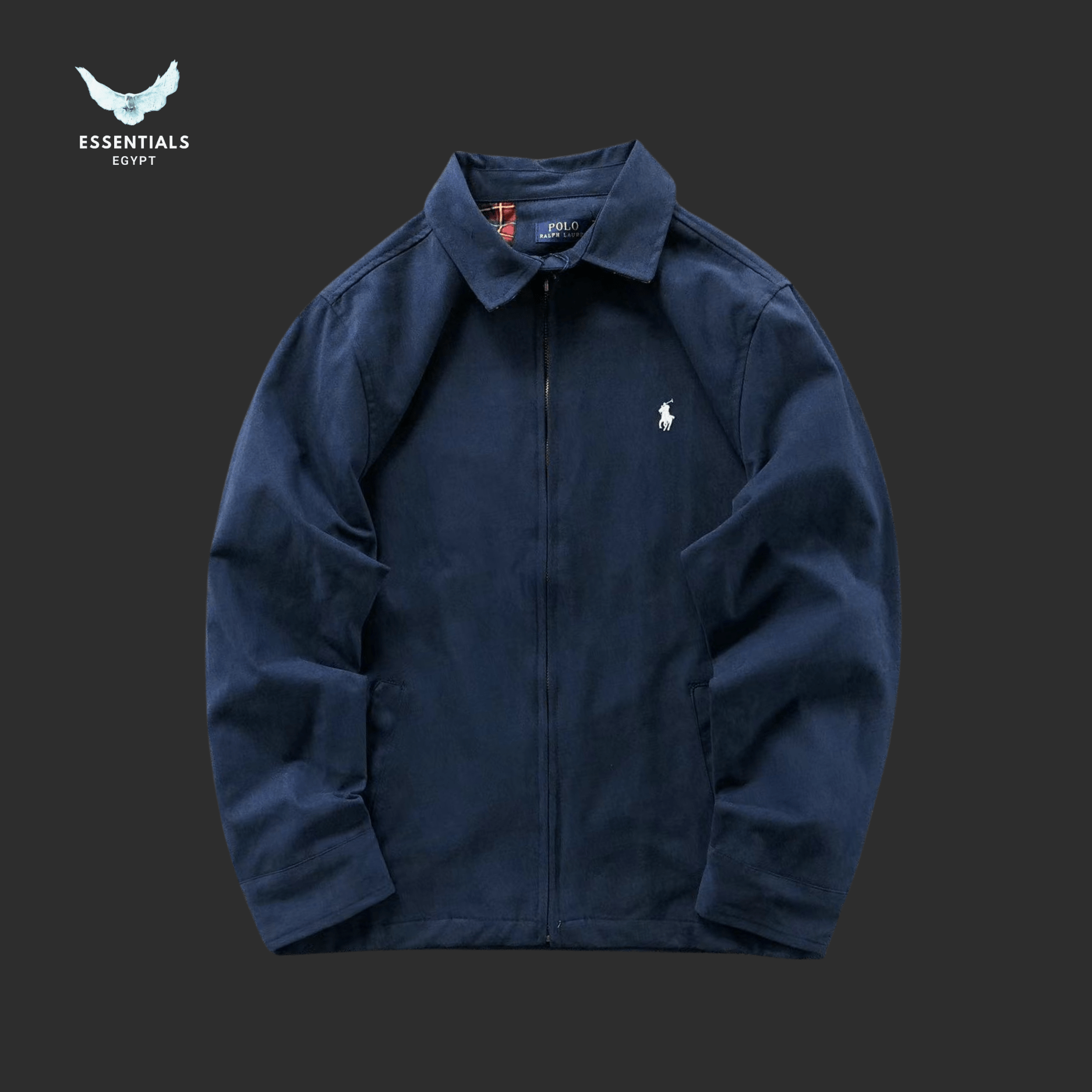 Ralph Lauren Jacket – Corduroy Collar Navy & Beige - ESSENTIALS EGYPT