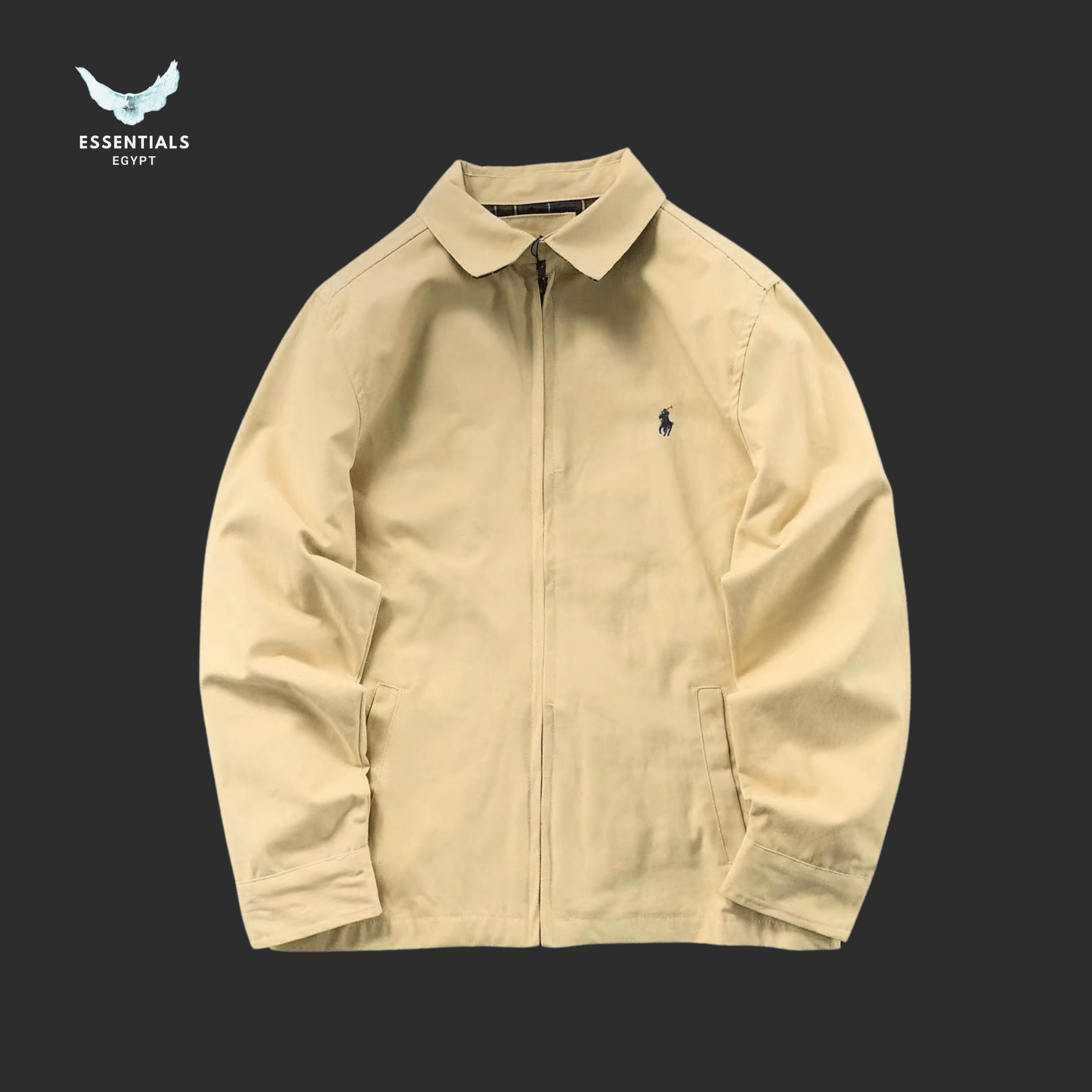 Ralph Lauren Jacket – Corduroy Collar Navy & Beige - ESSENTIALS EGYPT