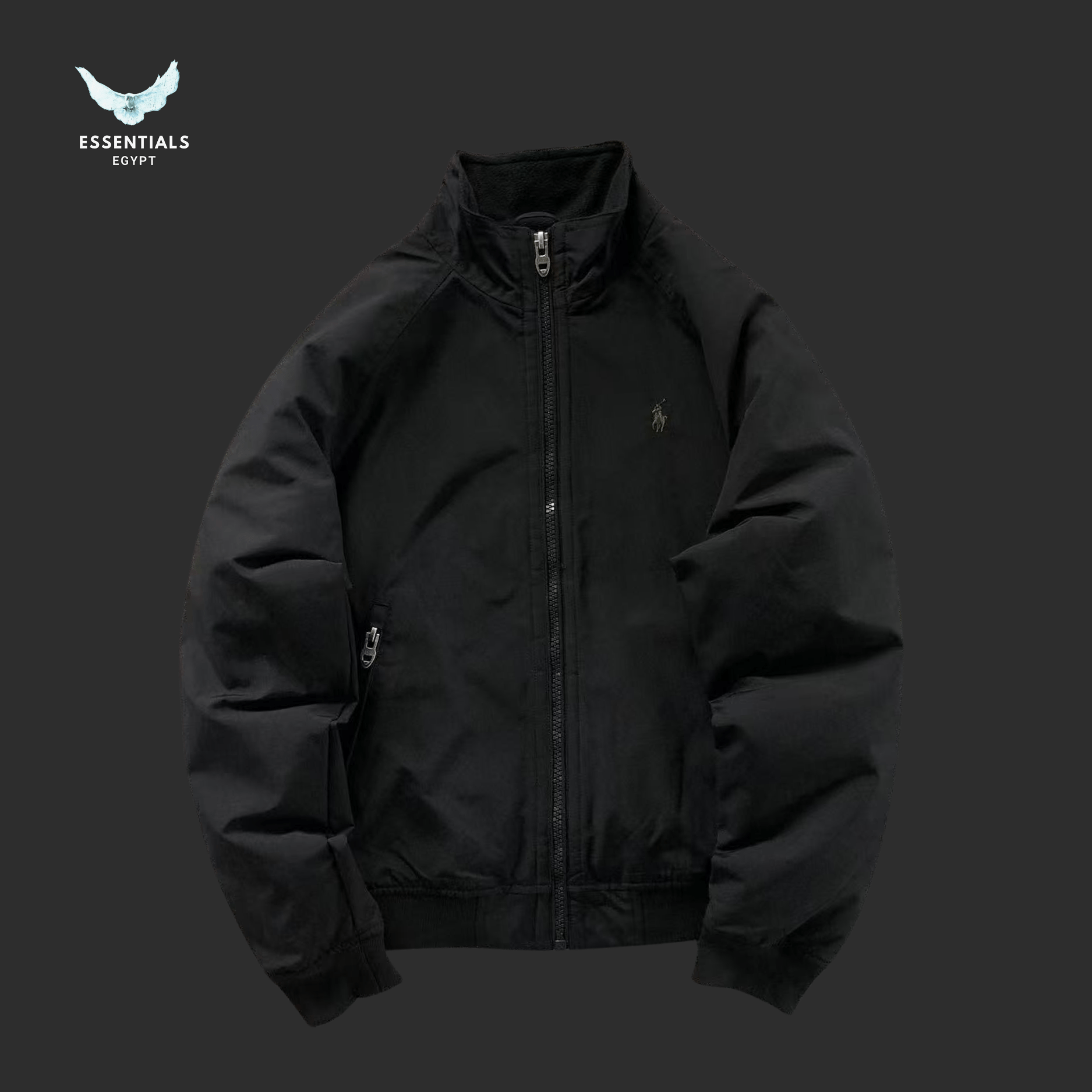 Ralph Lauren Jacket – Black Puffer - ESSENTIALS EGYPT