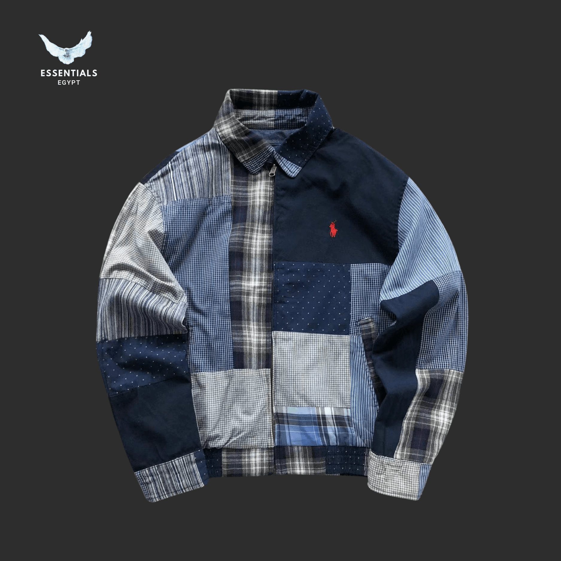Ralph Lauren Jacket – Indigo Patchwork Denim - ESSENTIALS EGYPT