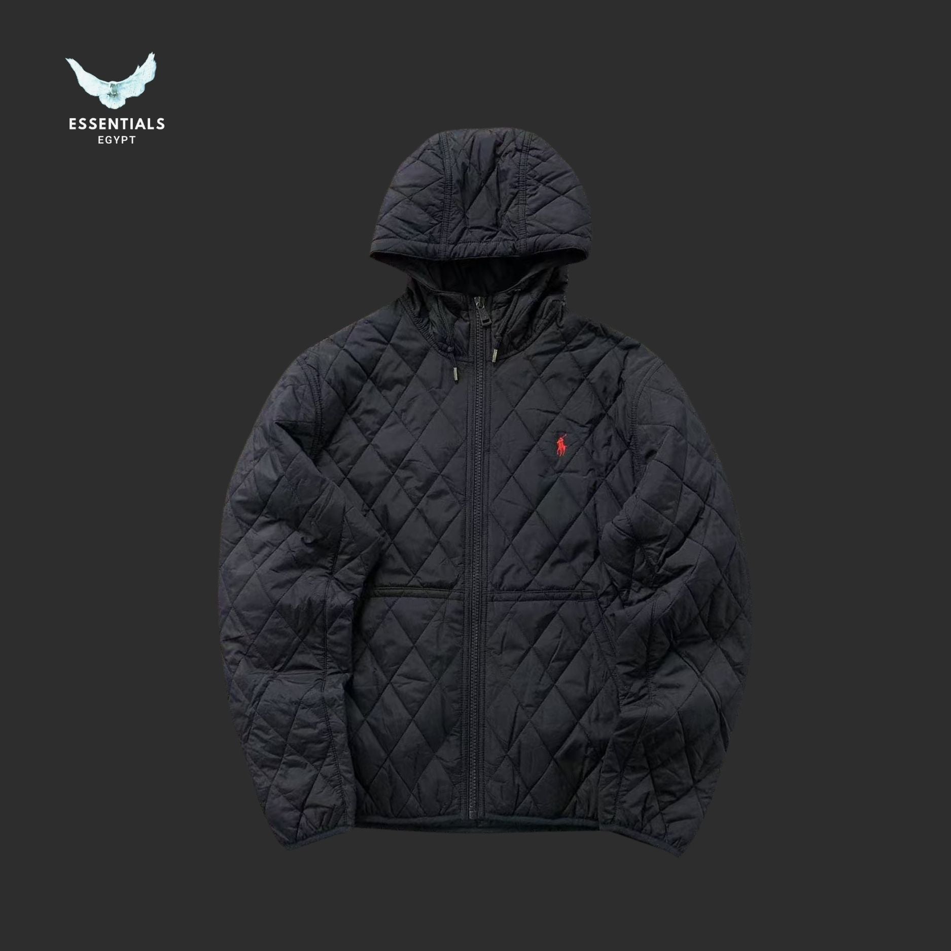 Ralph Lauren Hooded Quilted Jacket – Dark Edition - ESSENTIALS EGYPT