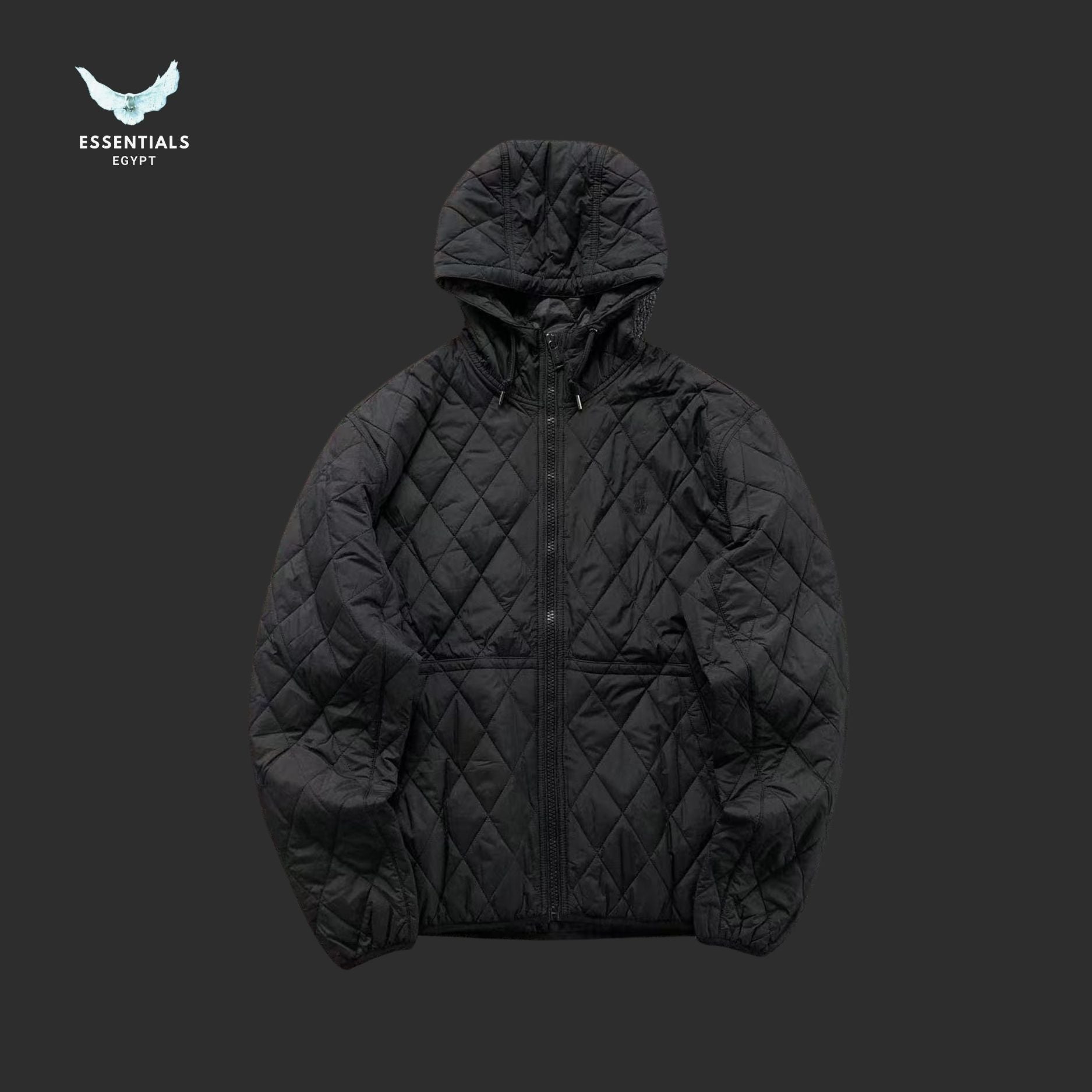Ralph Lauren Hooded Quilted Jacket – Dark Edition - ESSENTIALS EGYPT