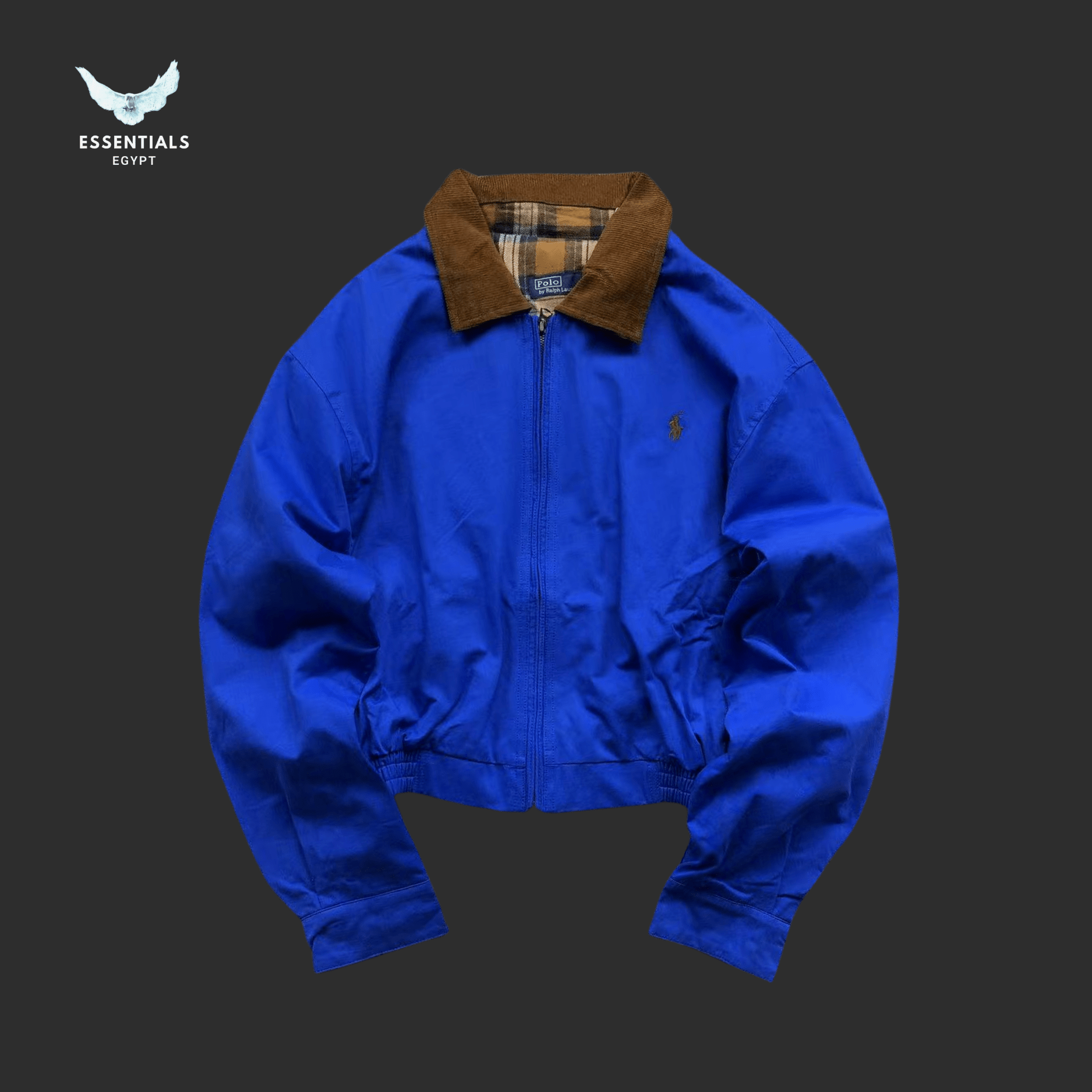 Ralph Lauren Heritage Jacket – Corduroy Collar Blue & Green - ESSENTIALS EGYPT