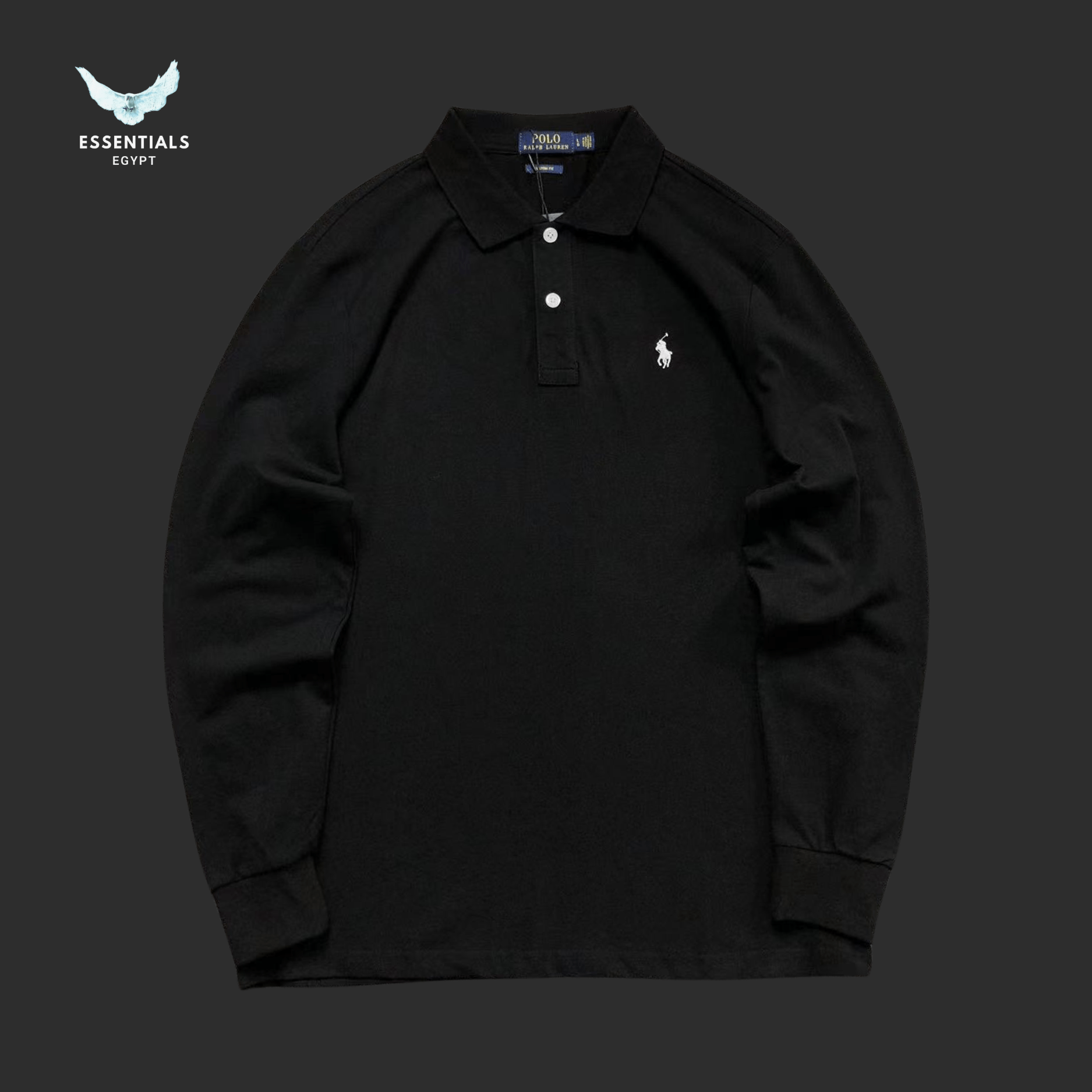 Ralph Lauren Long Sleeve Polo – Cotton Basics - ESSENTIALS EGYPT