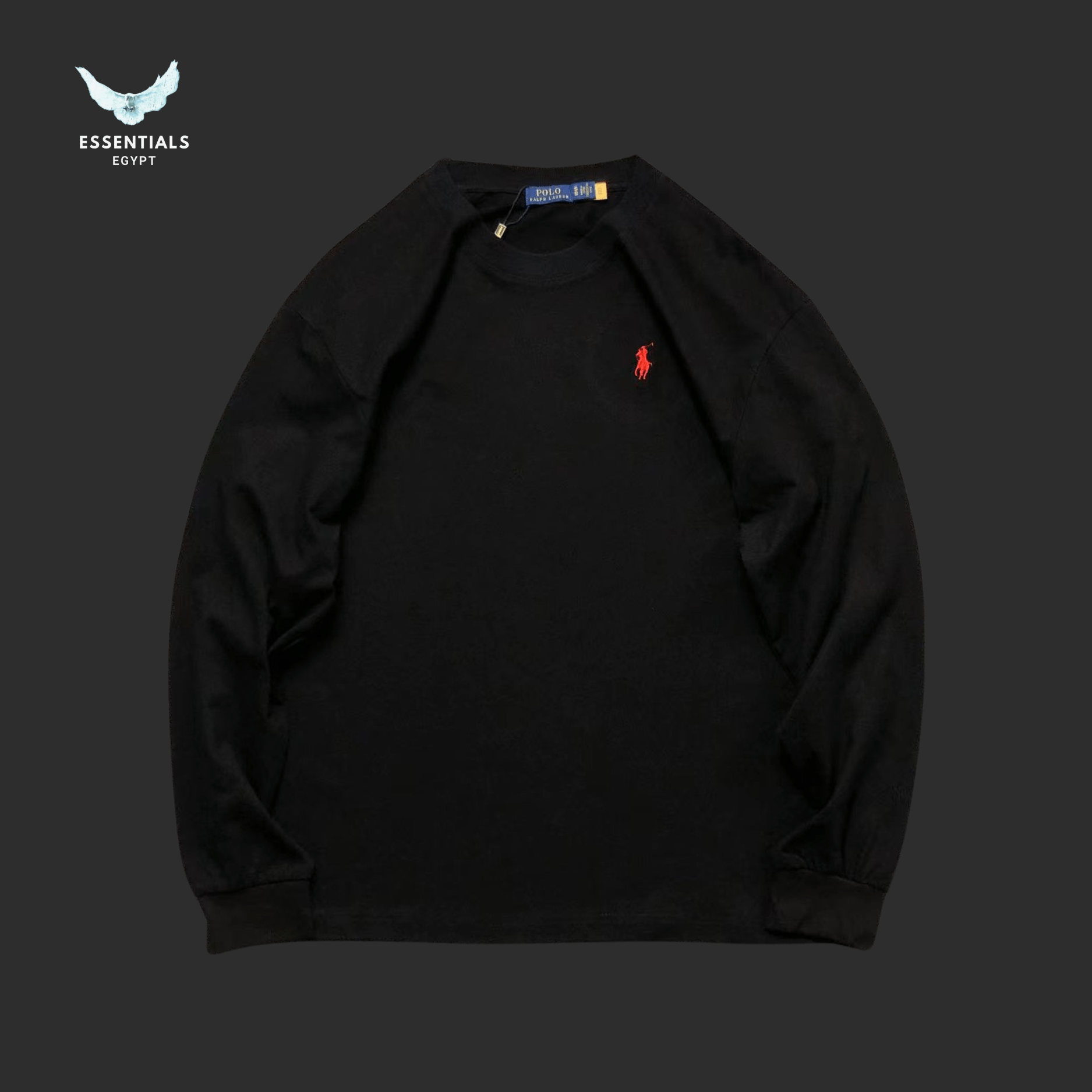 Ralph Lauren Long Sleeve – White with Red Pony - ESSENTIALS EGYPT