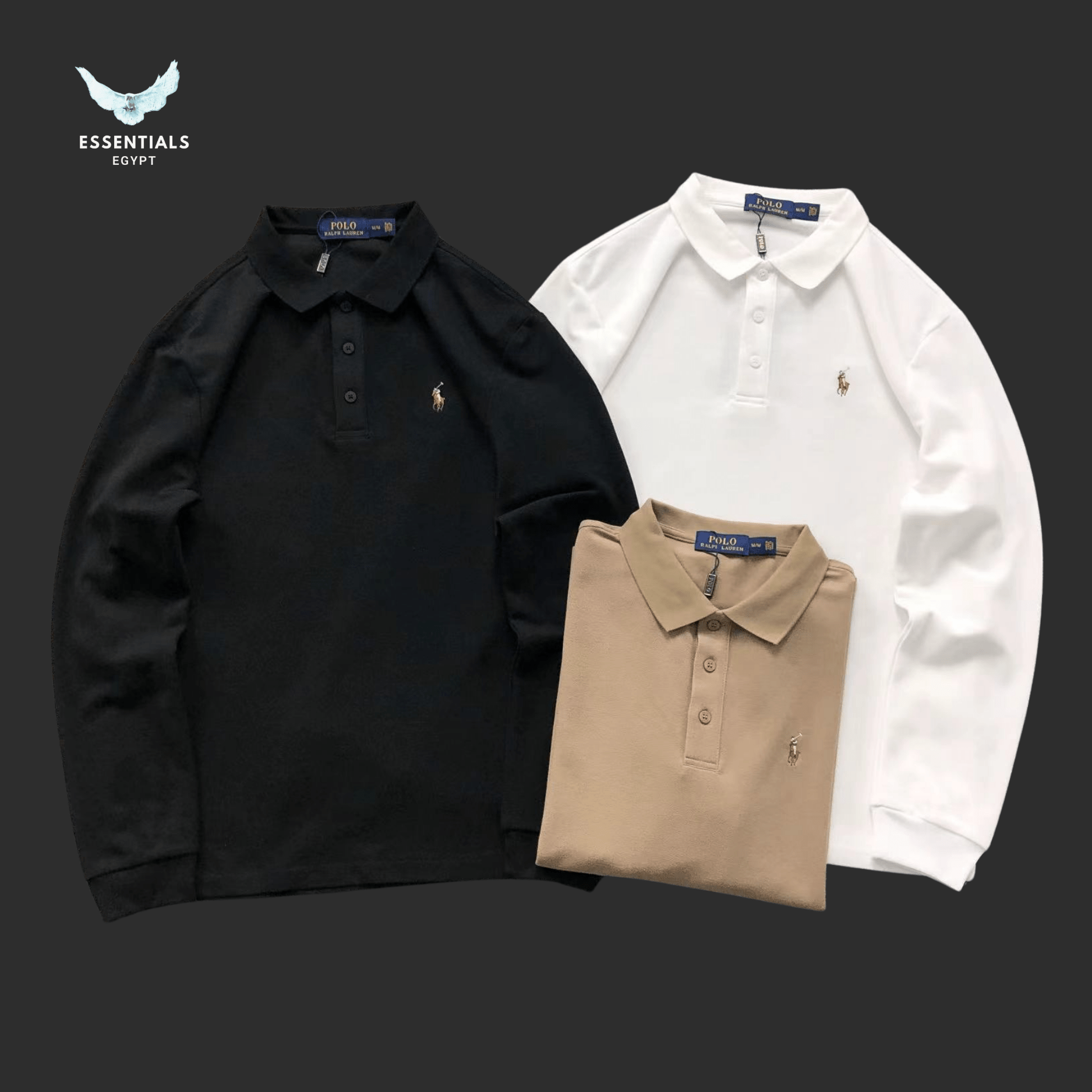 Ralph Lauren Long Sleeve Polo – Buttoned Collar - ESSENTIALS EGYPT