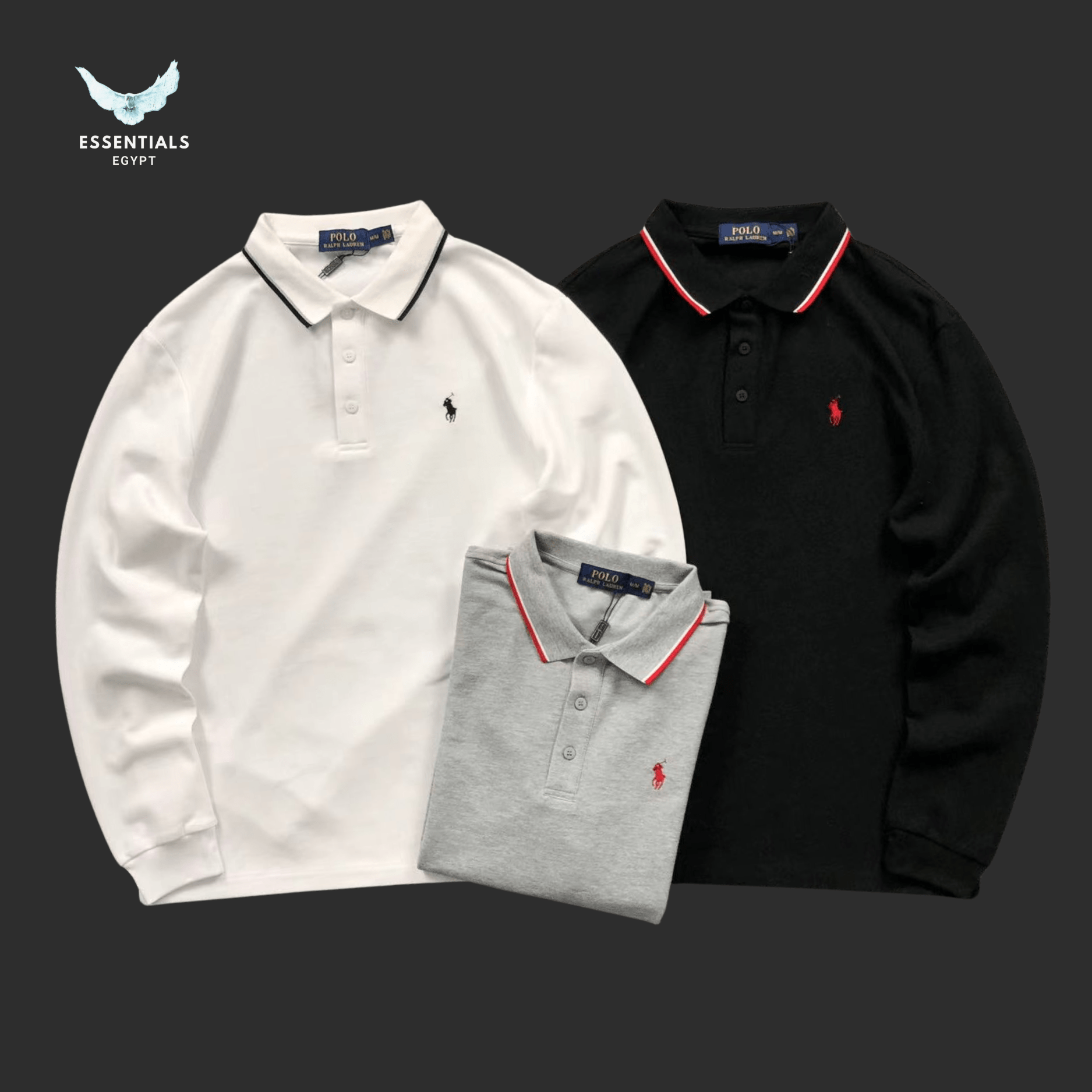 Ralph Lauren Long Sleeve Polo – Essential Logo - ESSENTIALS EGYPT