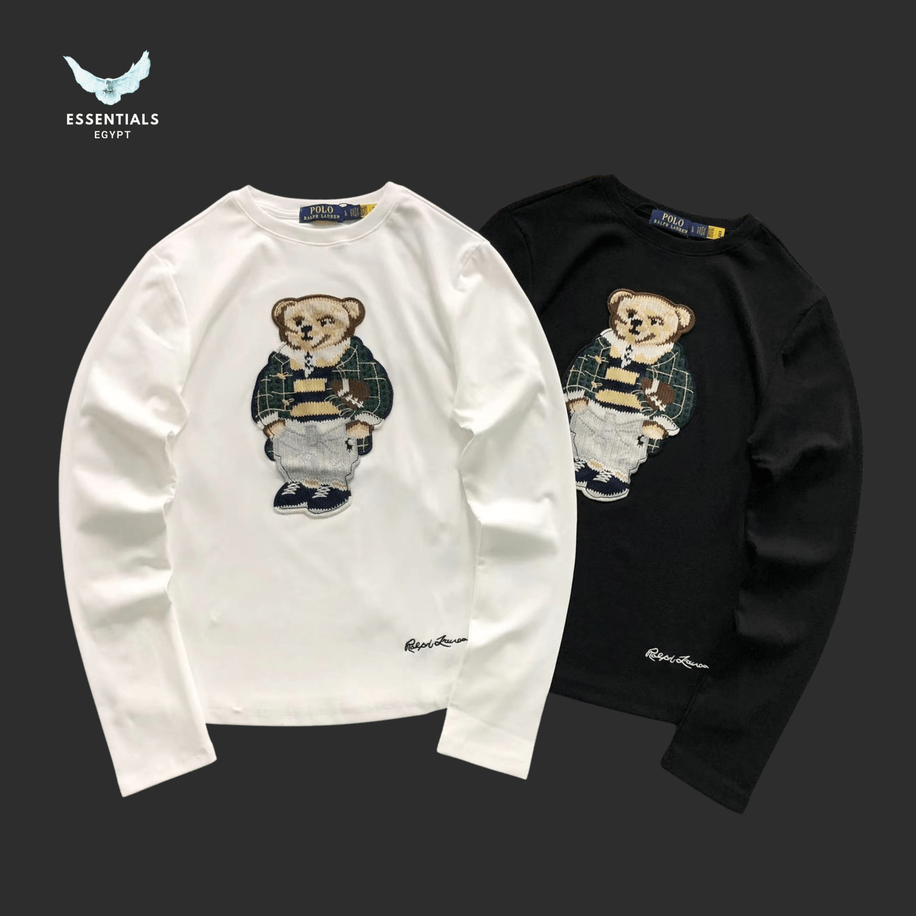 Ralph Lauren Long Sleeve T-Shirt – Polo Bear Graphic - ESSENTIALS EGYPT
