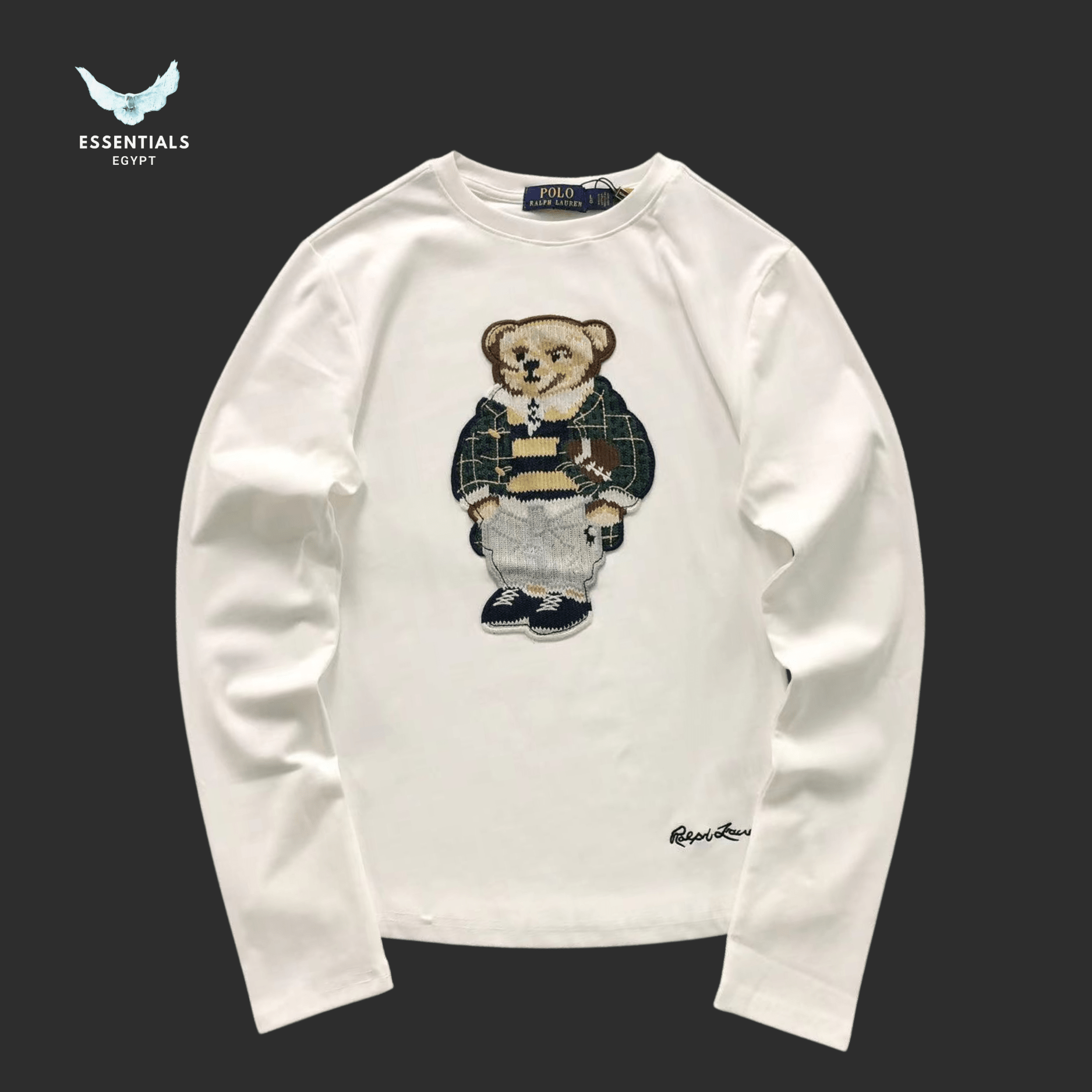Ralph Lauren Long Sleeve T-Shirt – Polo Bear Graphic - ESSENTIALS EGYPT