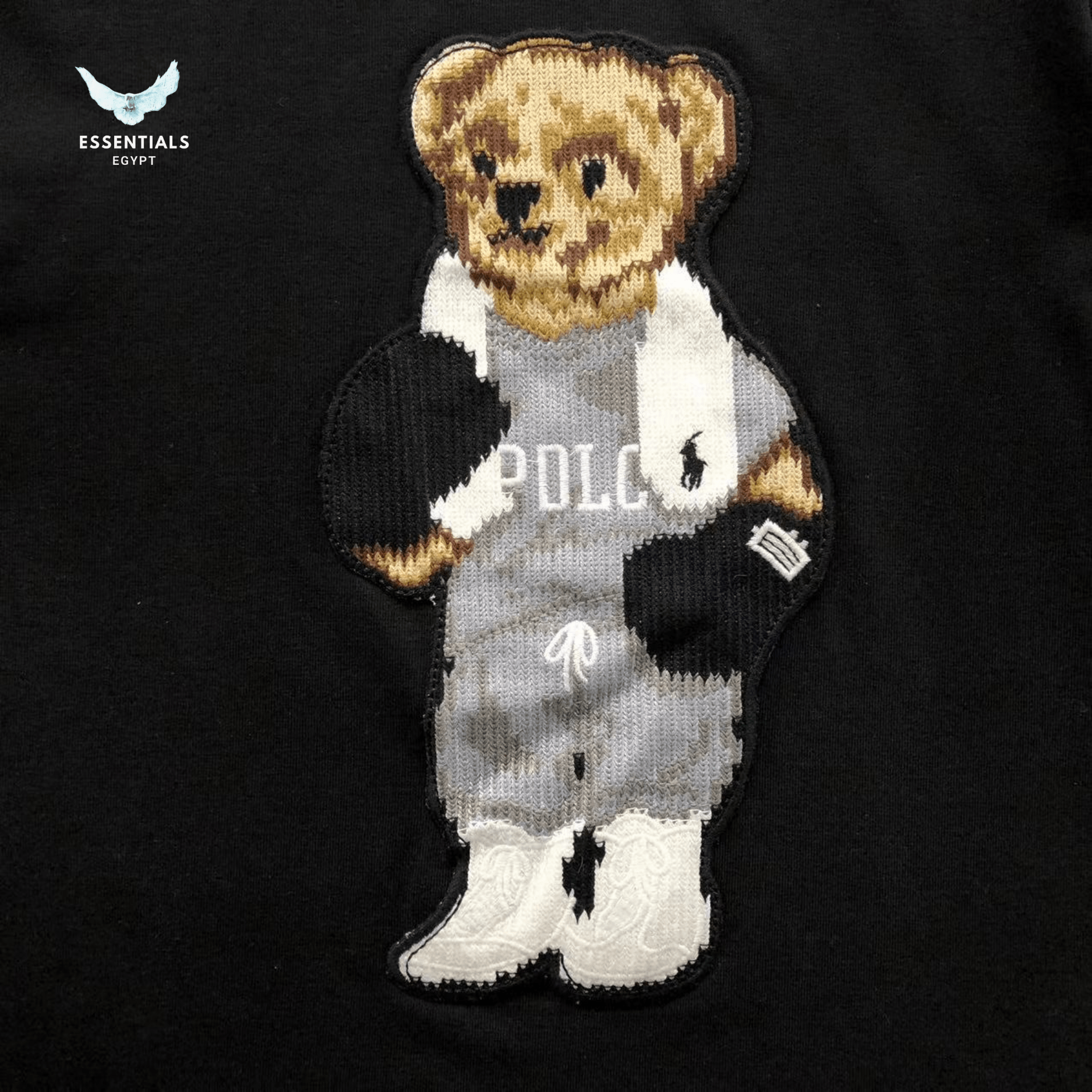Ralph Lauren Polo Bear Long Sleeve T-Shirt – White & Black - ESSENTIALS EGYPT