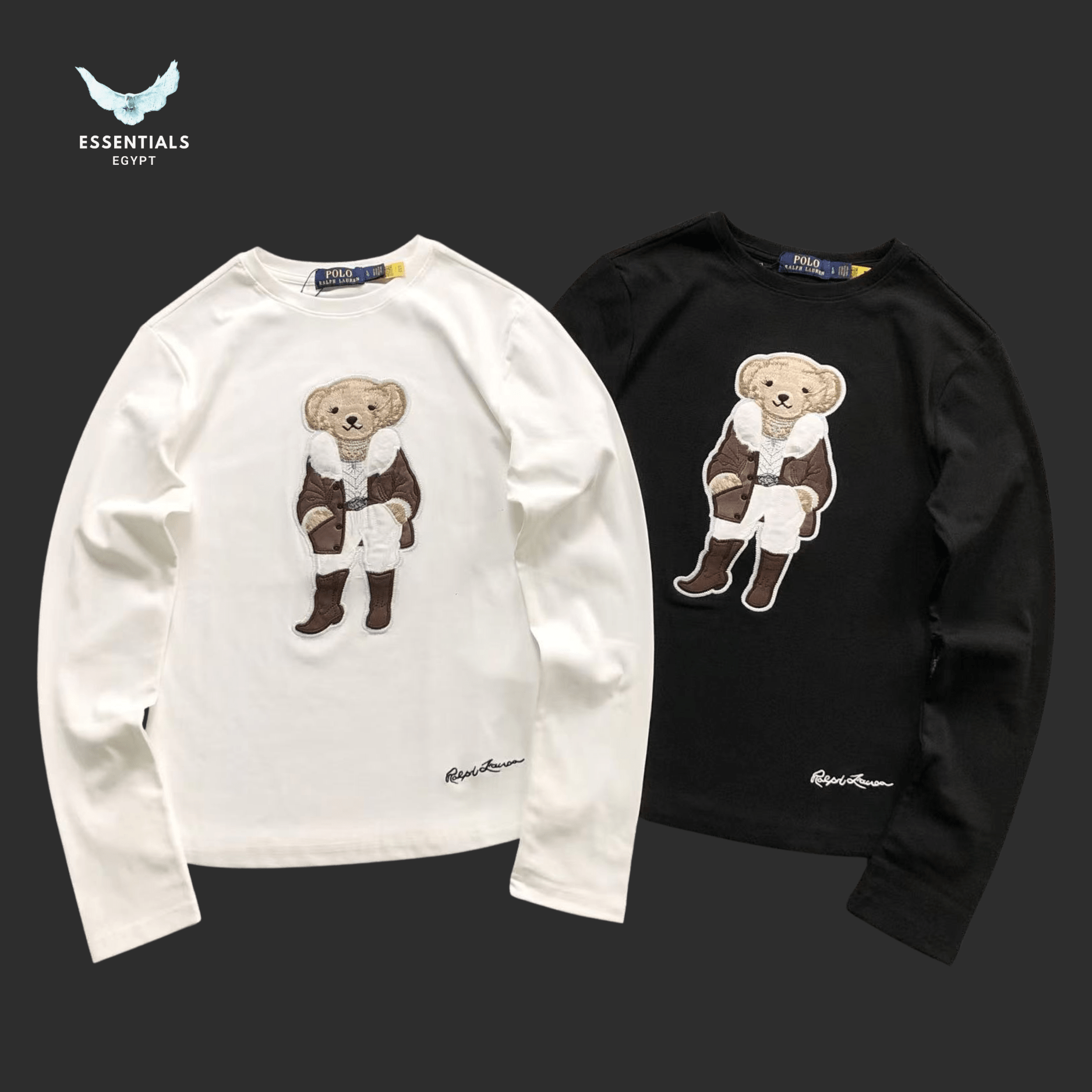 Ralph Lauren Polo Bear Sweatshirt – Crewneck Cotton - ESSENTIALS EGYPT