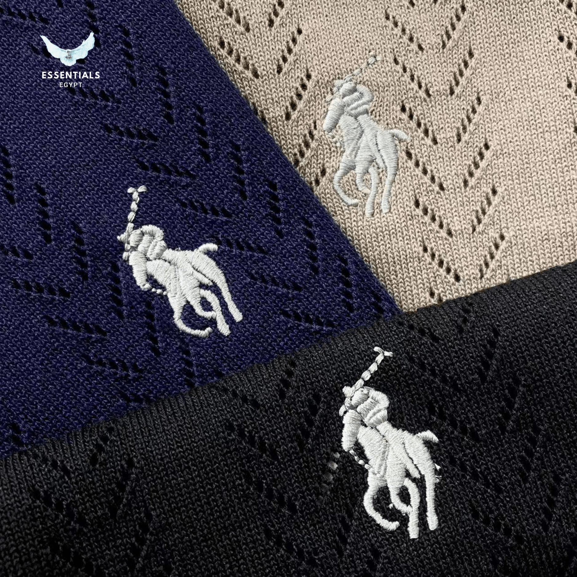Ralph Lauren Polo – Textured Edition (Beige, Navy, Black) - ESSENTIALS EGYPT