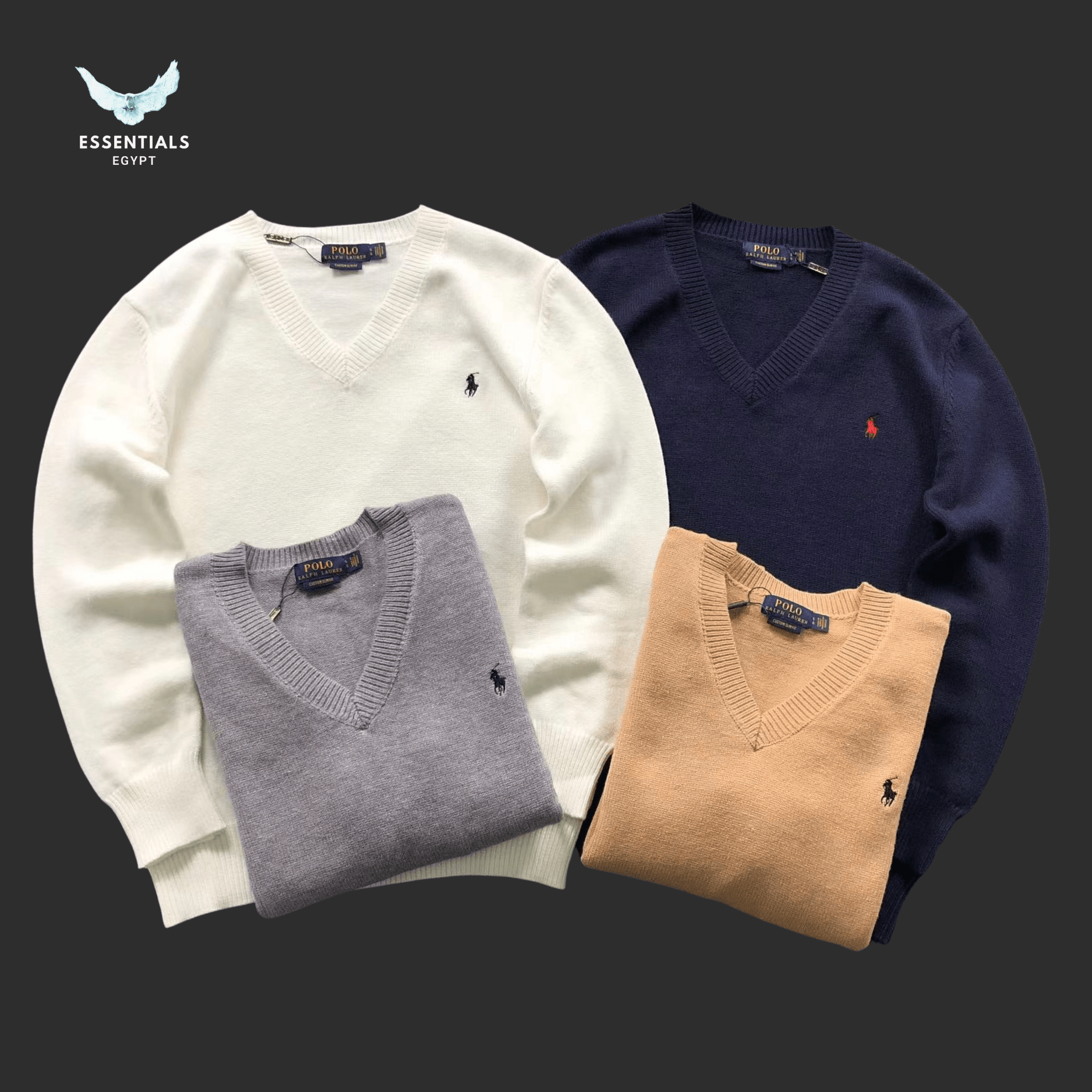 Ralph Lauren V - Neck Sweater – Classic Wool Blend - ESSENTIALS EGYPT