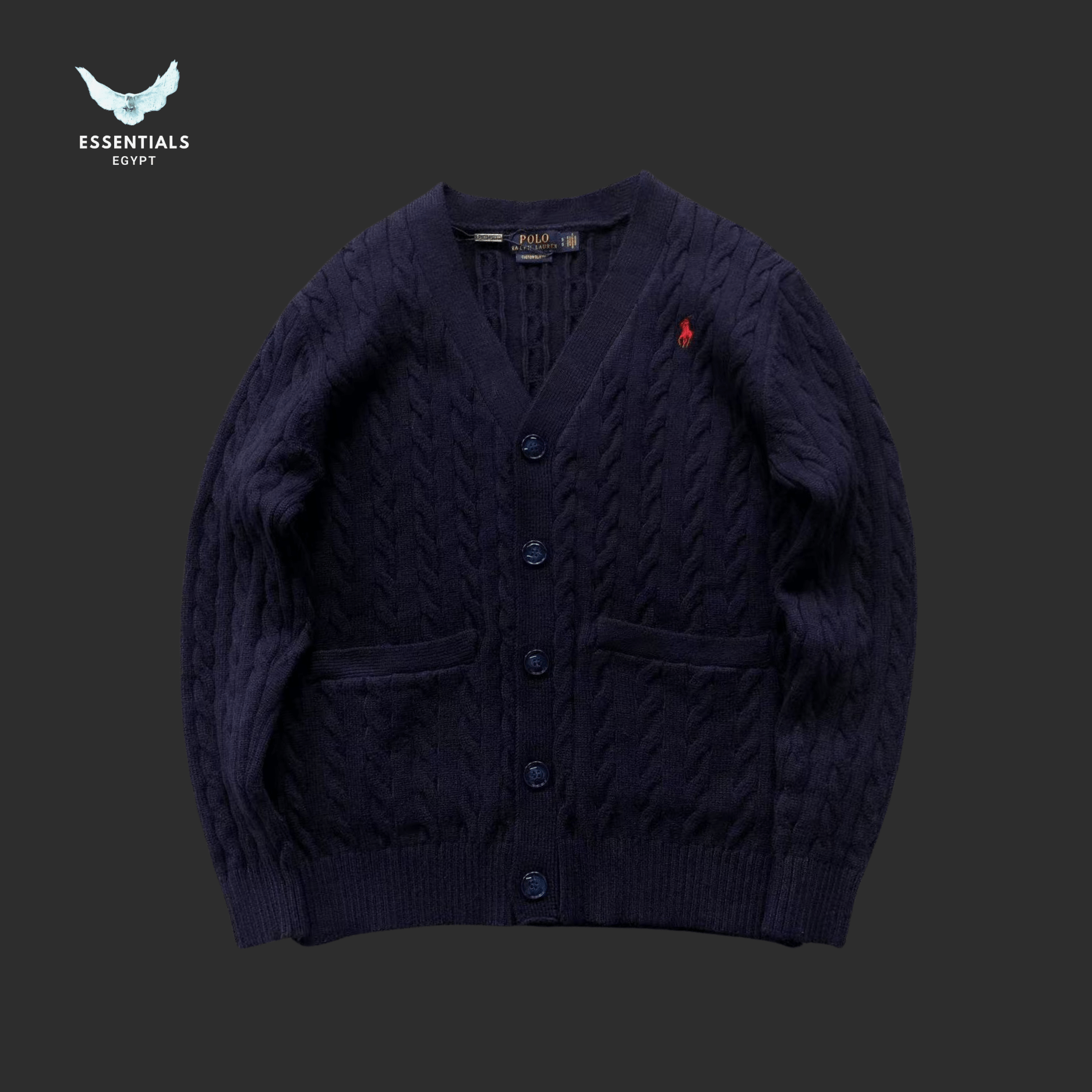 Ralph Lauren Cable Knit Cardigan – Signature Style - ESSENTIALS EGYPT