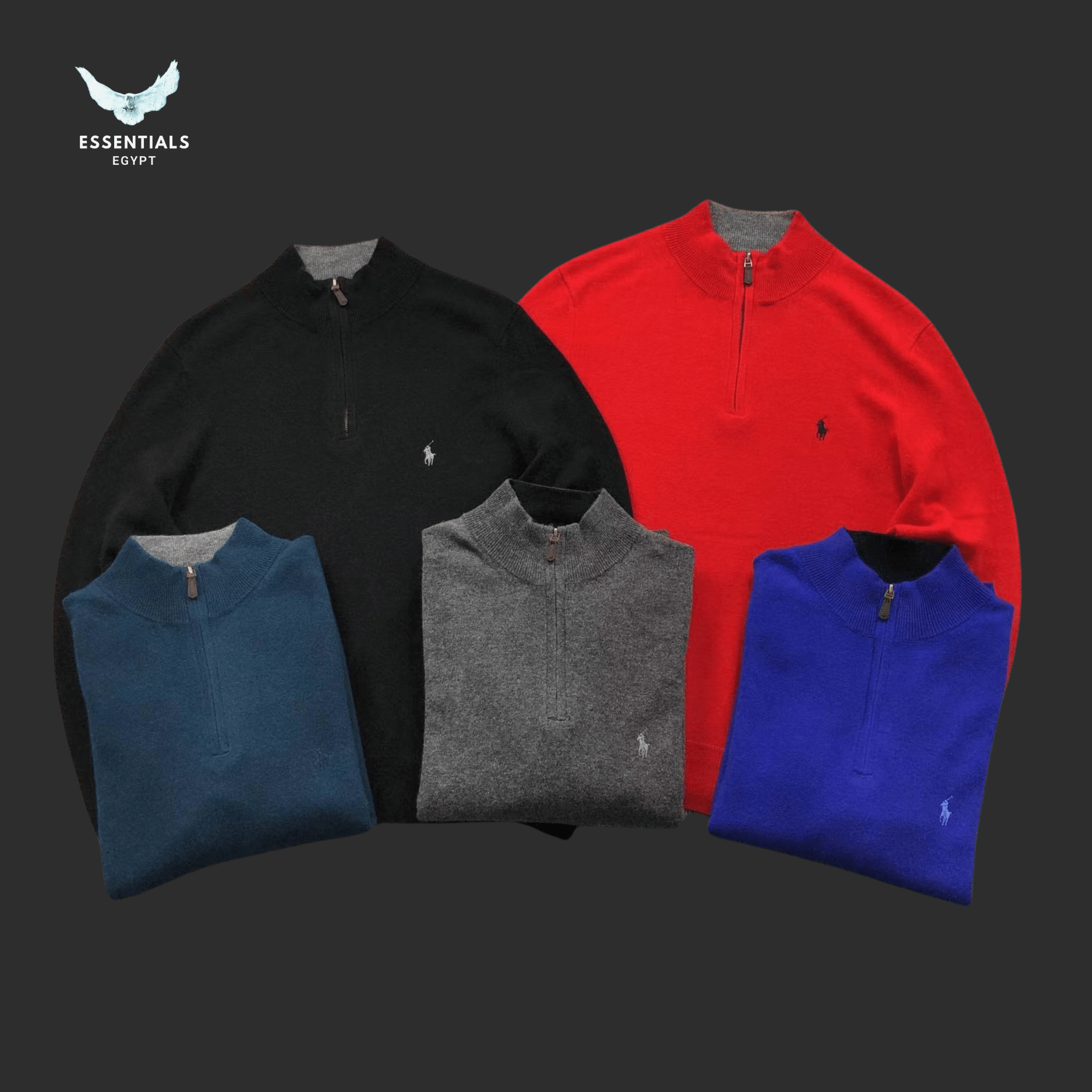 Ralph Lauren Quarter - Zip Pullover – Luxury Jersey - ESSENTIALS EGYPT