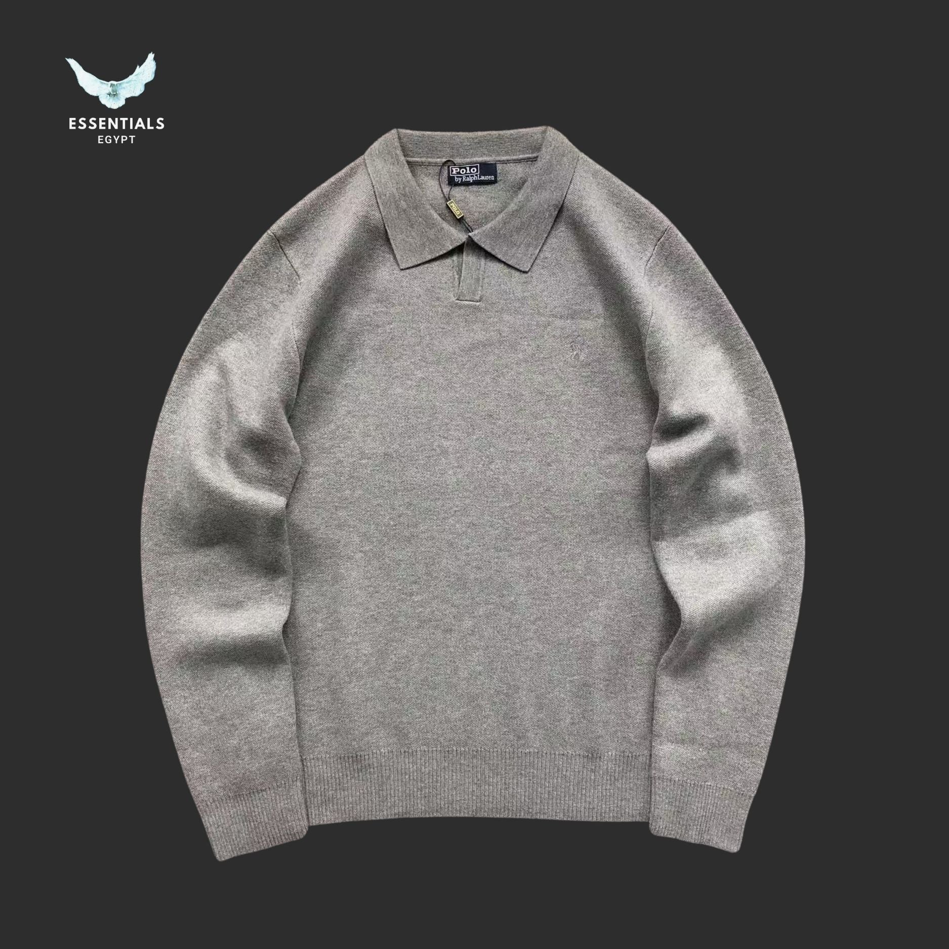 Ralph Lauren Polo Sweater – Collared Knit Edition - ESSENTIALS EGYPT