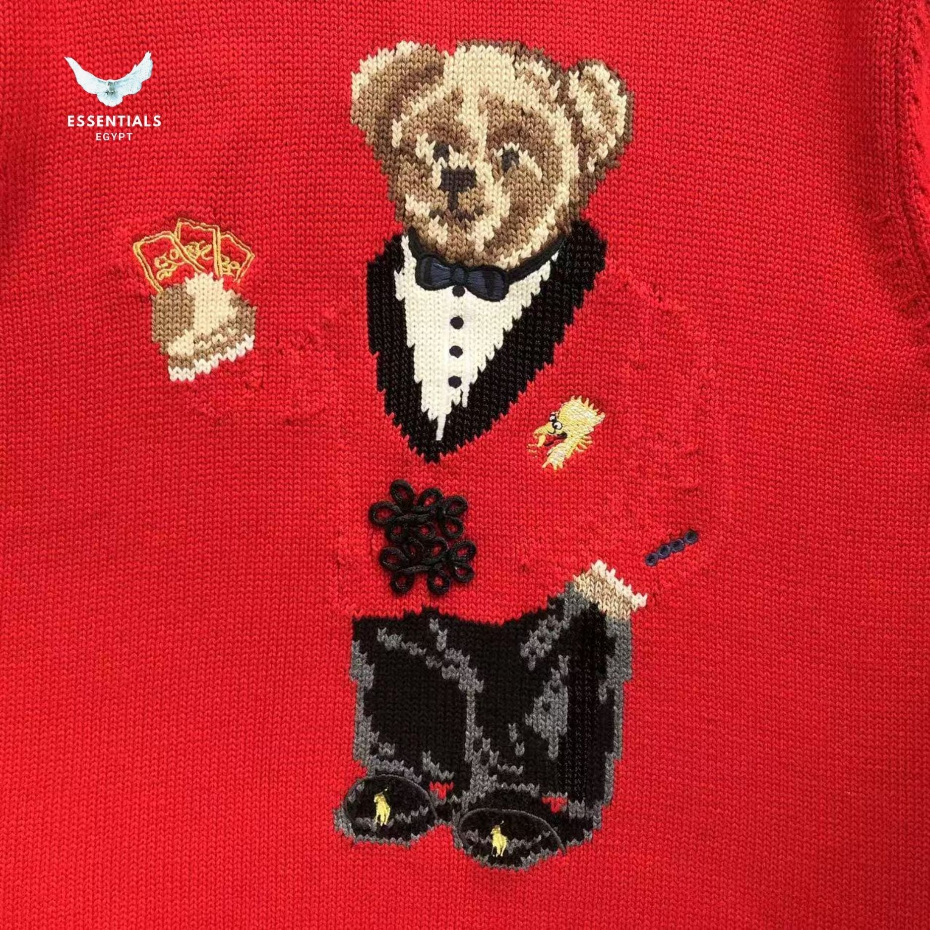 Ralph Lauren Polo Bear Sweater – Red Tux Edition - ESSENTIALS EGYPT