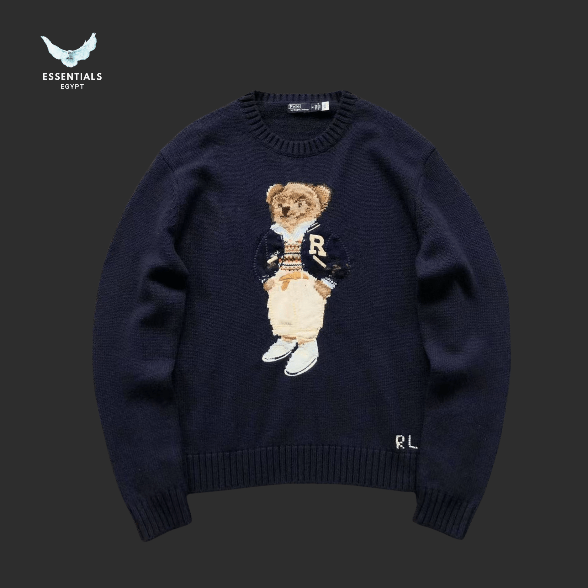 Ralph Lauren Polo Bear Knit – Navy Sweater - ESSENTIALS EGYPT