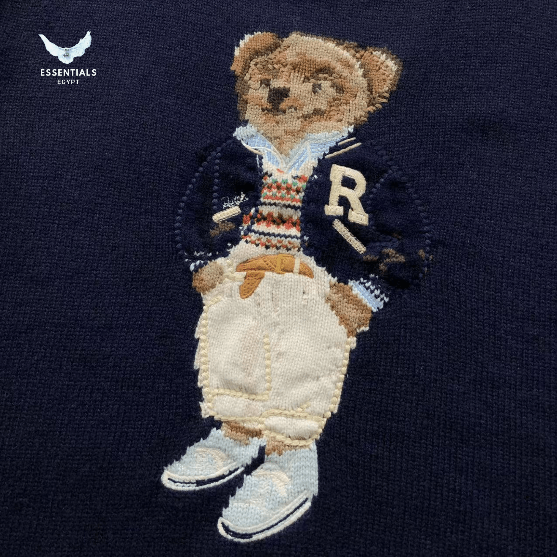 Ralph Lauren Polo Bear Knit – Navy Sweater - ESSENTIALS EGYPT