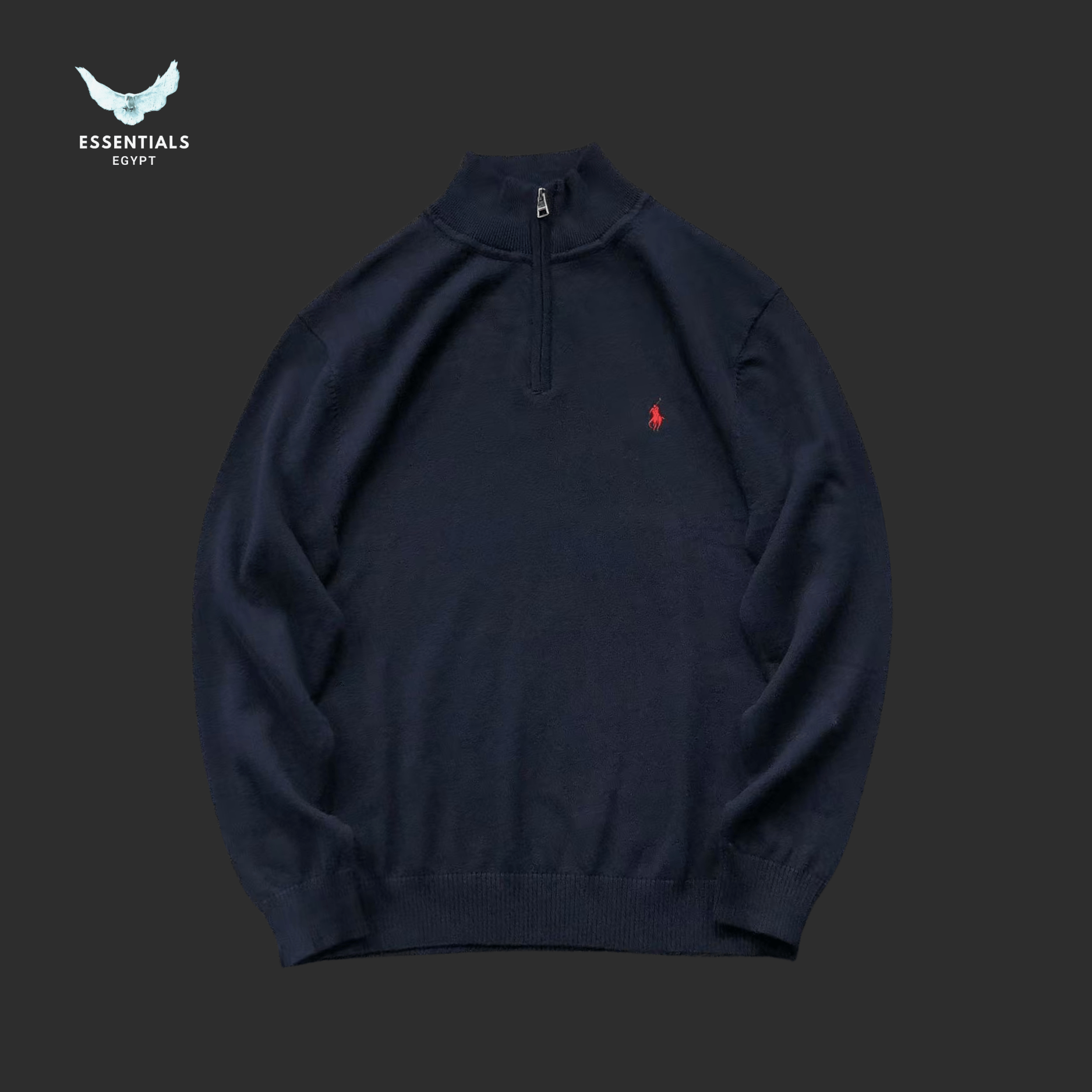 Ralph Lauren Sweatshirt – Quarter - Zip Essentials - ESSENTIALS EGYPT