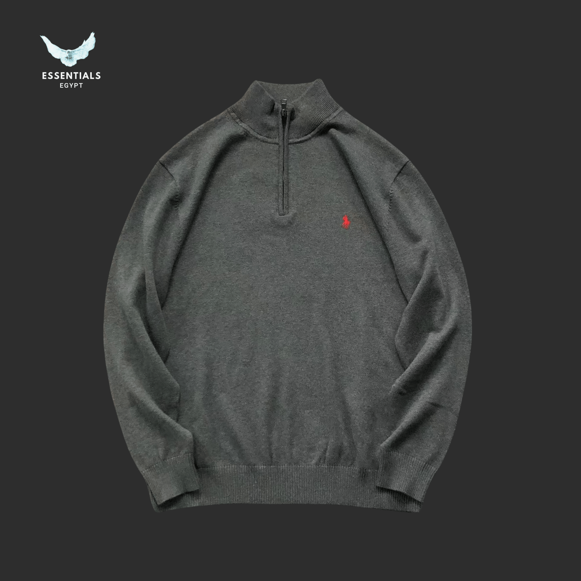 Ralph Lauren Sweatshirt – Quarter - Zip Essentials - ESSENTIALS EGYPT