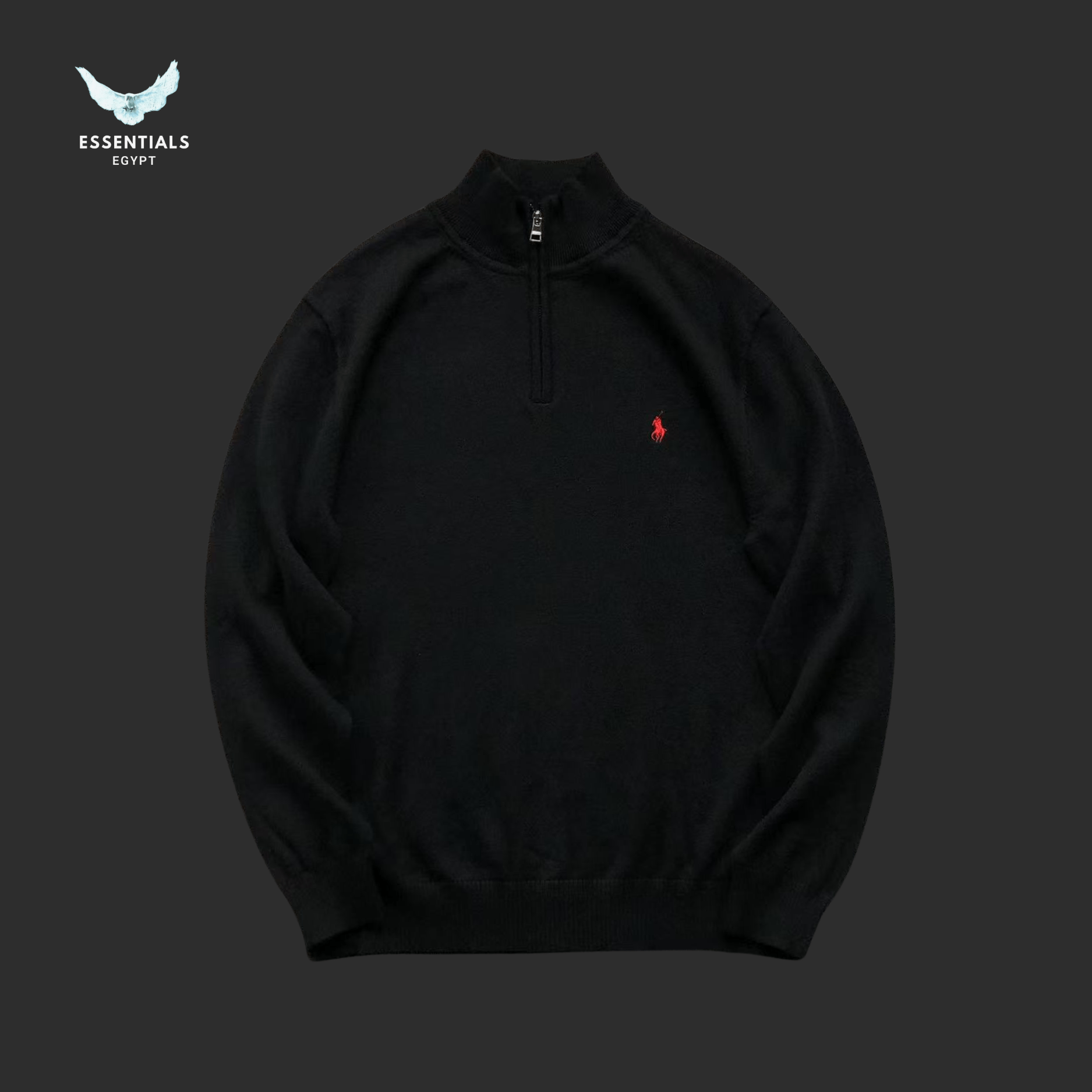 Ralph Lauren Sweatshirt – Quarter - Zip Essentials - ESSENTIALS EGYPT