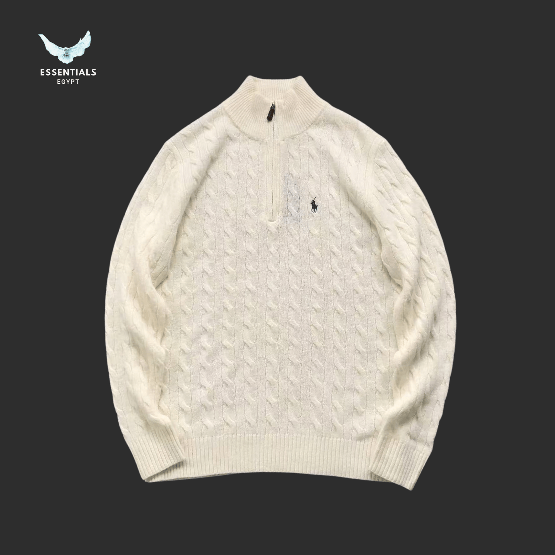 Ralph Lauren Sweater – Cream Cable Knit - ESSENTIALS EGYPT