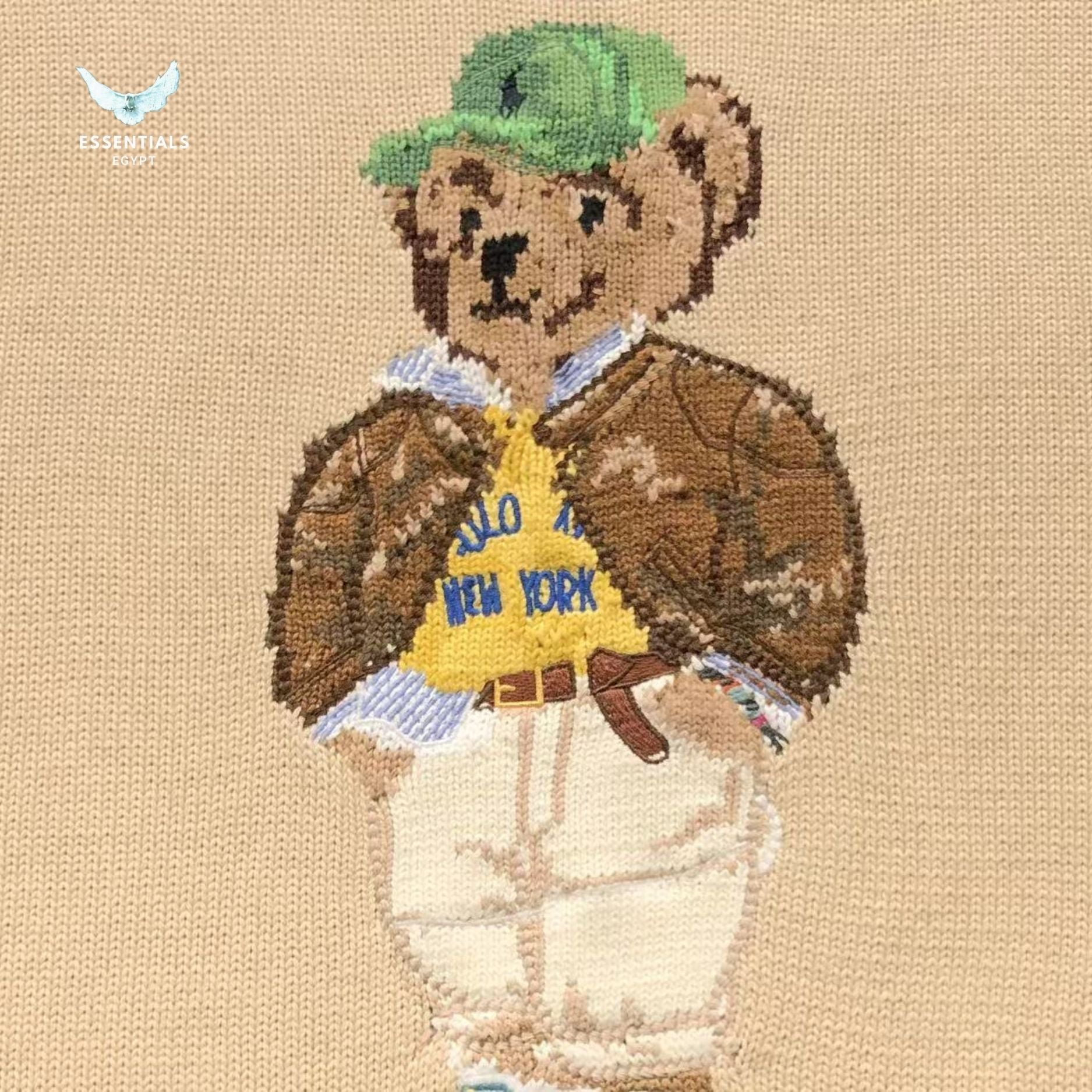 Ralph Lauren Polo Bear Sweater – Beige Knit - ESSENTIALS EGYPT