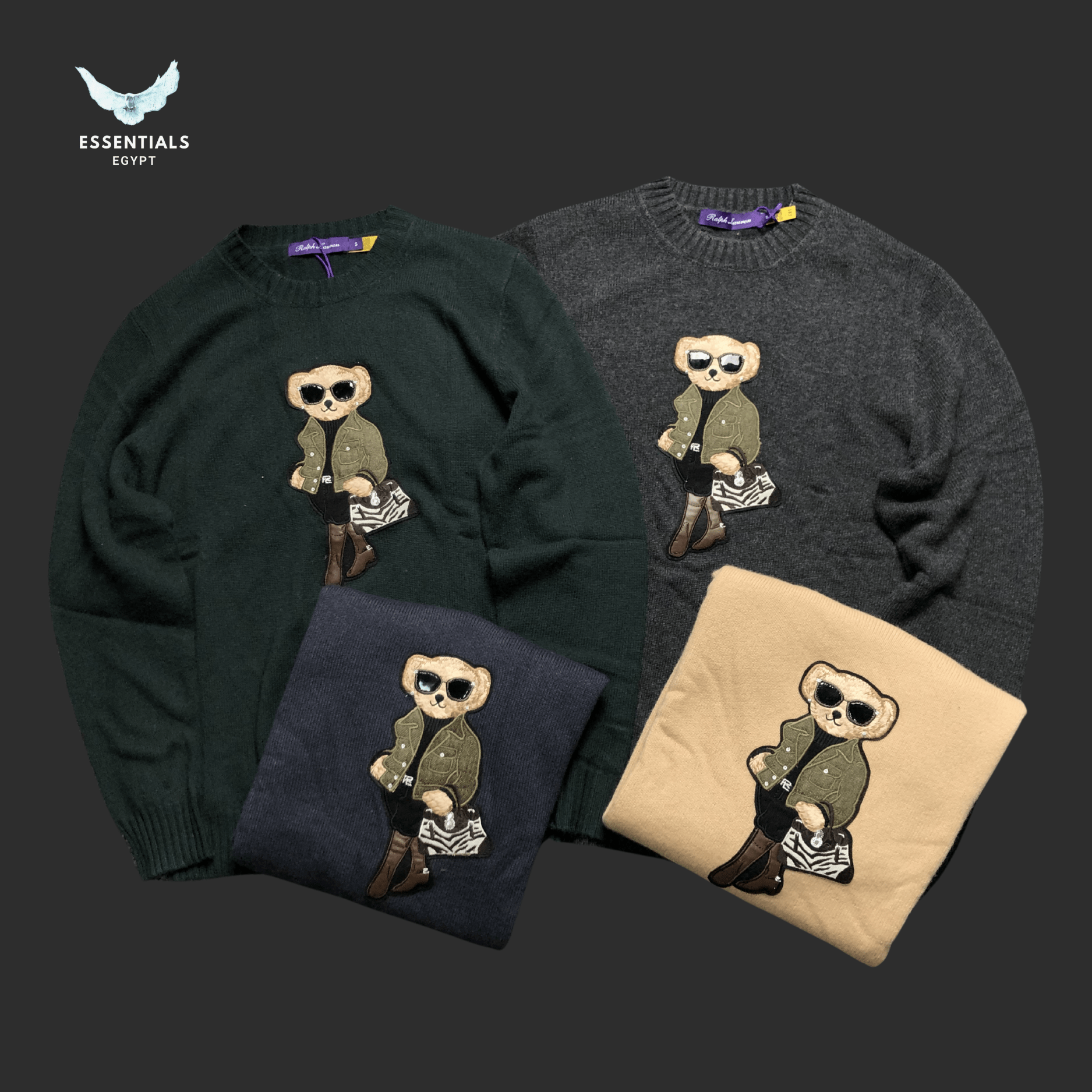 Ralph Lauren Sweater – Green Bear Edition - ESSENTIALS EGYPT