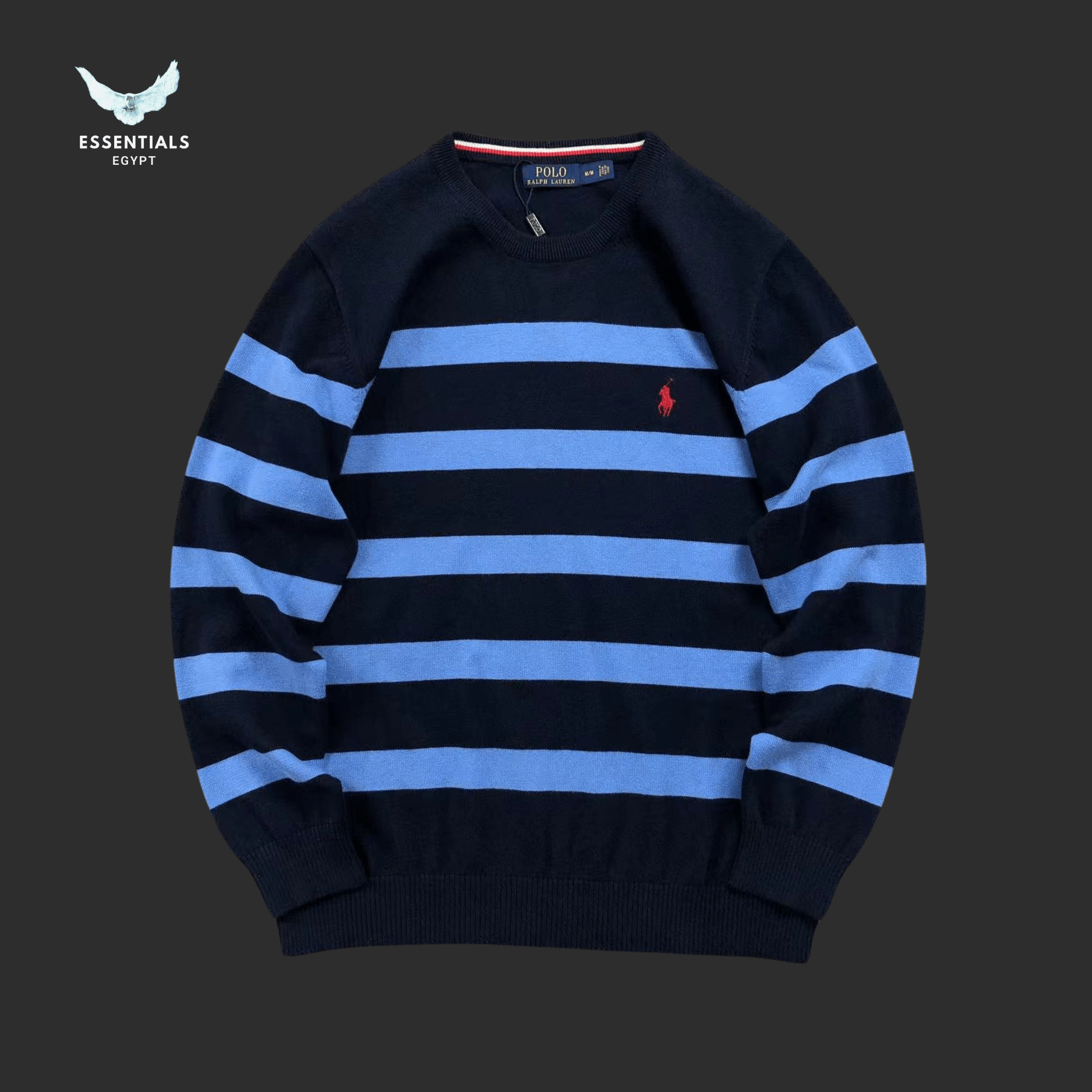 Ralph Lauren Sweater – Striped Knit Crew - ESSENTIALS EGYPT