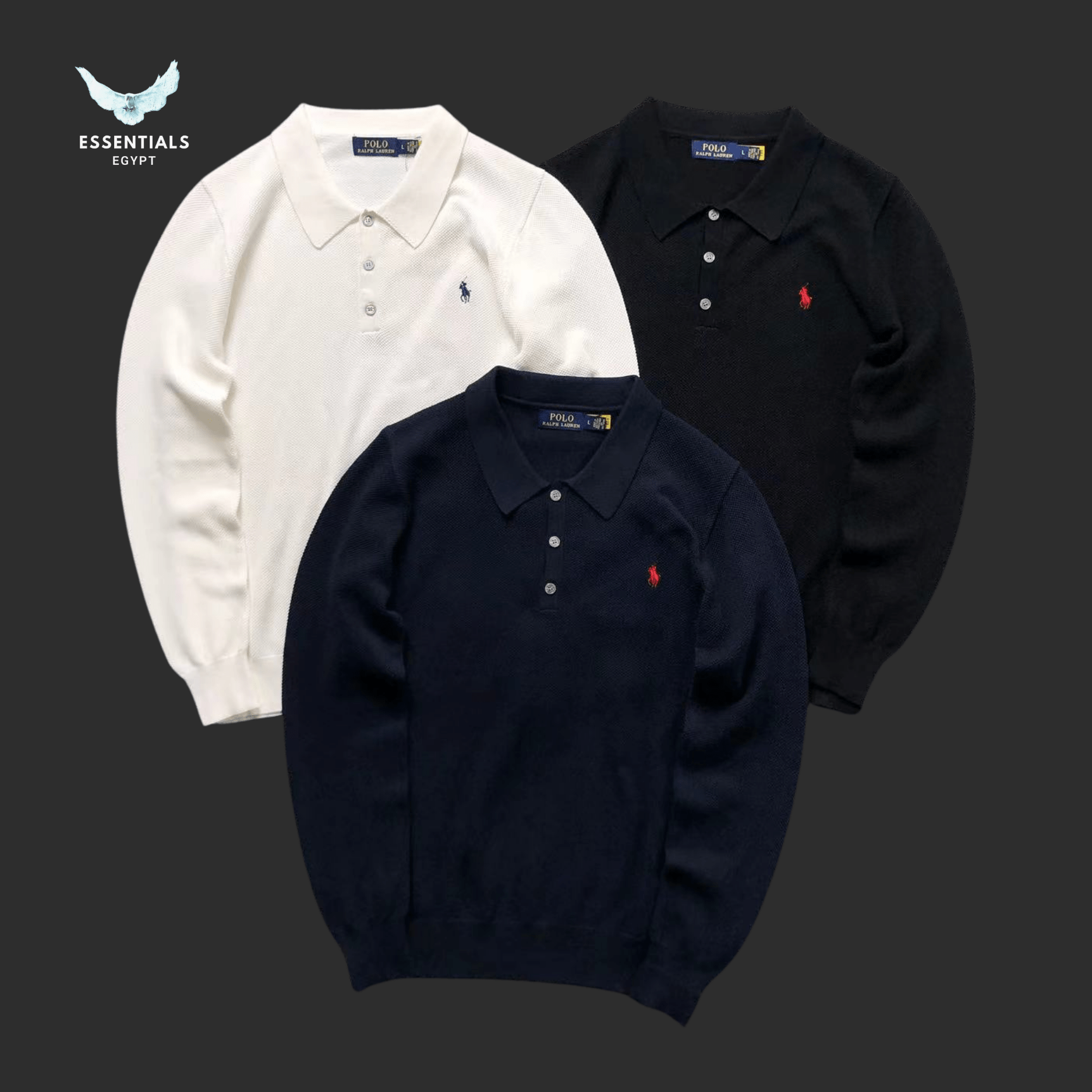 Ralph Lauren Sweater – Polo Collar Knit - ESSENTIALS EGYPT