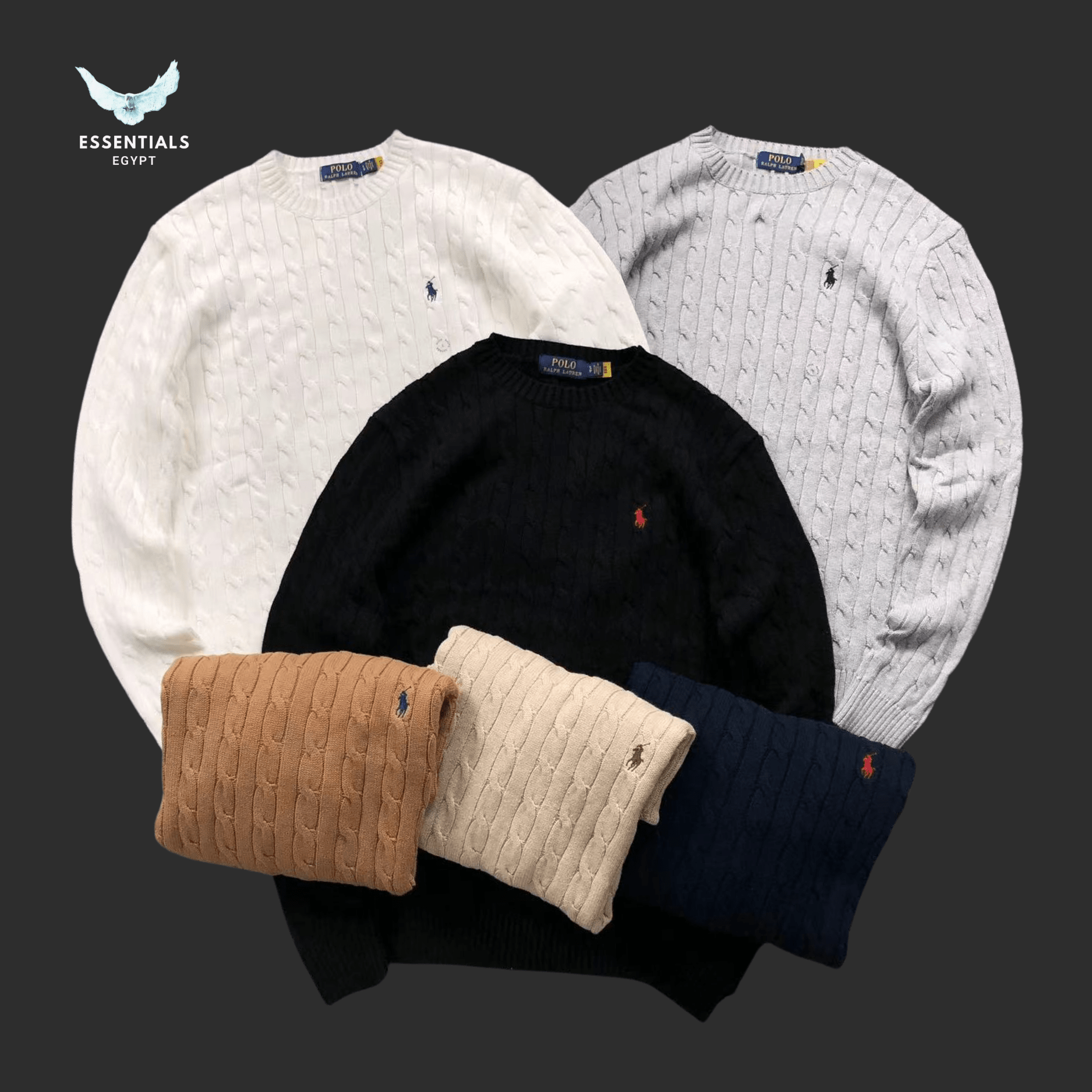 Ralph Lauren Sweater – Cable Knit Classic Logo - ESSENTIALS EGYPT