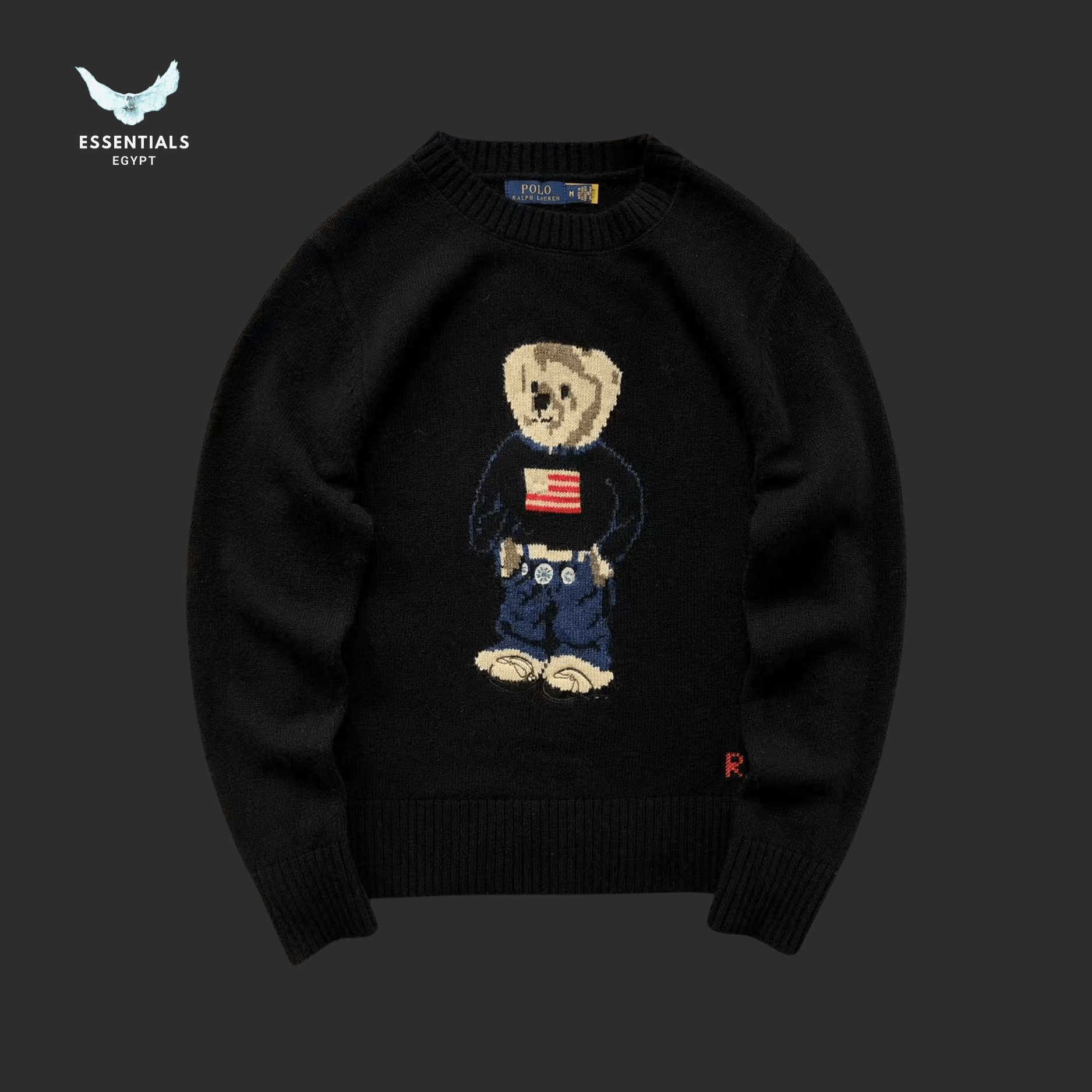 Ralph Lauren Sweatshirt – Polo Bear Flag Knit - ESSENTIALS EGYPT