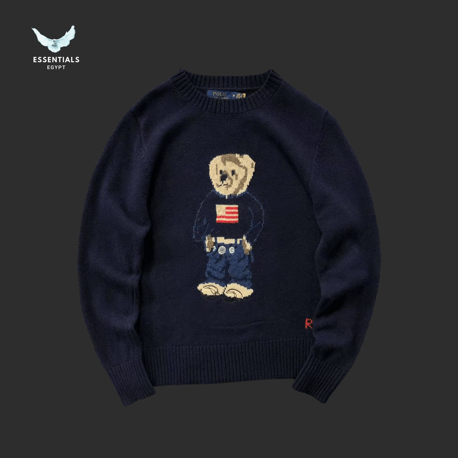 Ralph Lauren Sweatshirt – Polo Bear Flag Knit - ESSENTIALS EGYPT