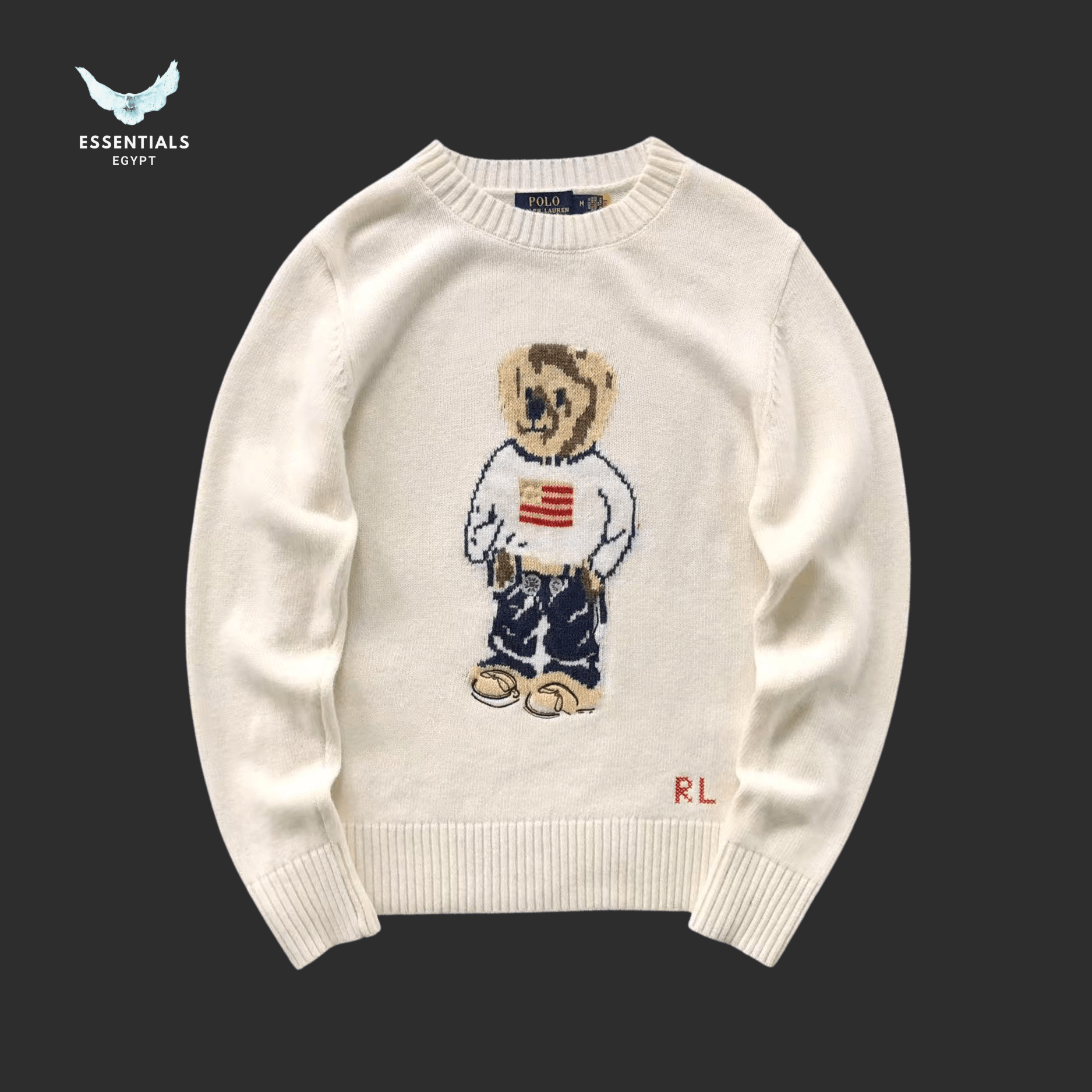 Ralph Lauren Sweatshirt – Polo Bear Flag Knit - ESSENTIALS EGYPT