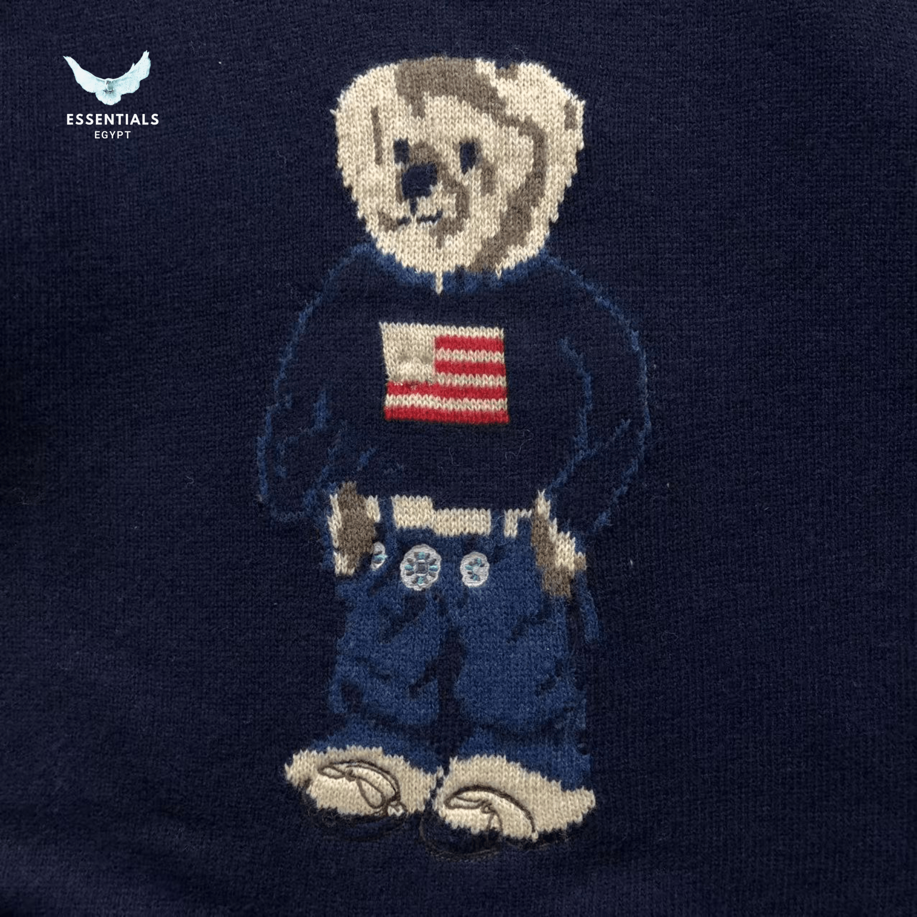 Ralph Lauren Sweatshirt – Polo Bear Flag Knit - ESSENTIALS EGYPT