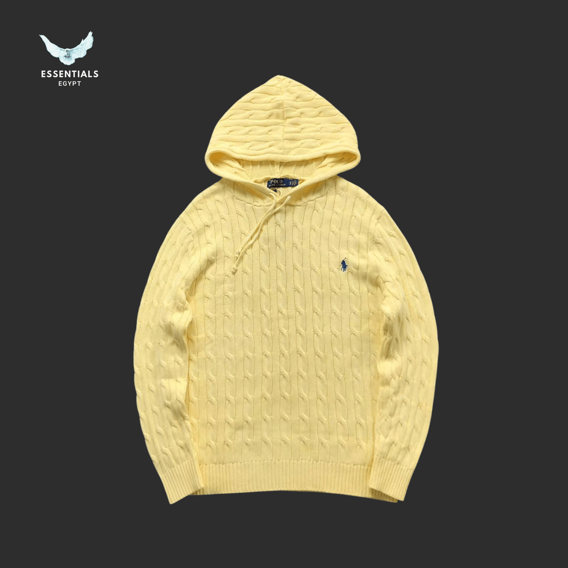Ralph Lauren Cable Knit Hoodie – Premium Cotton Knit - ESSENTIALS EGYPT